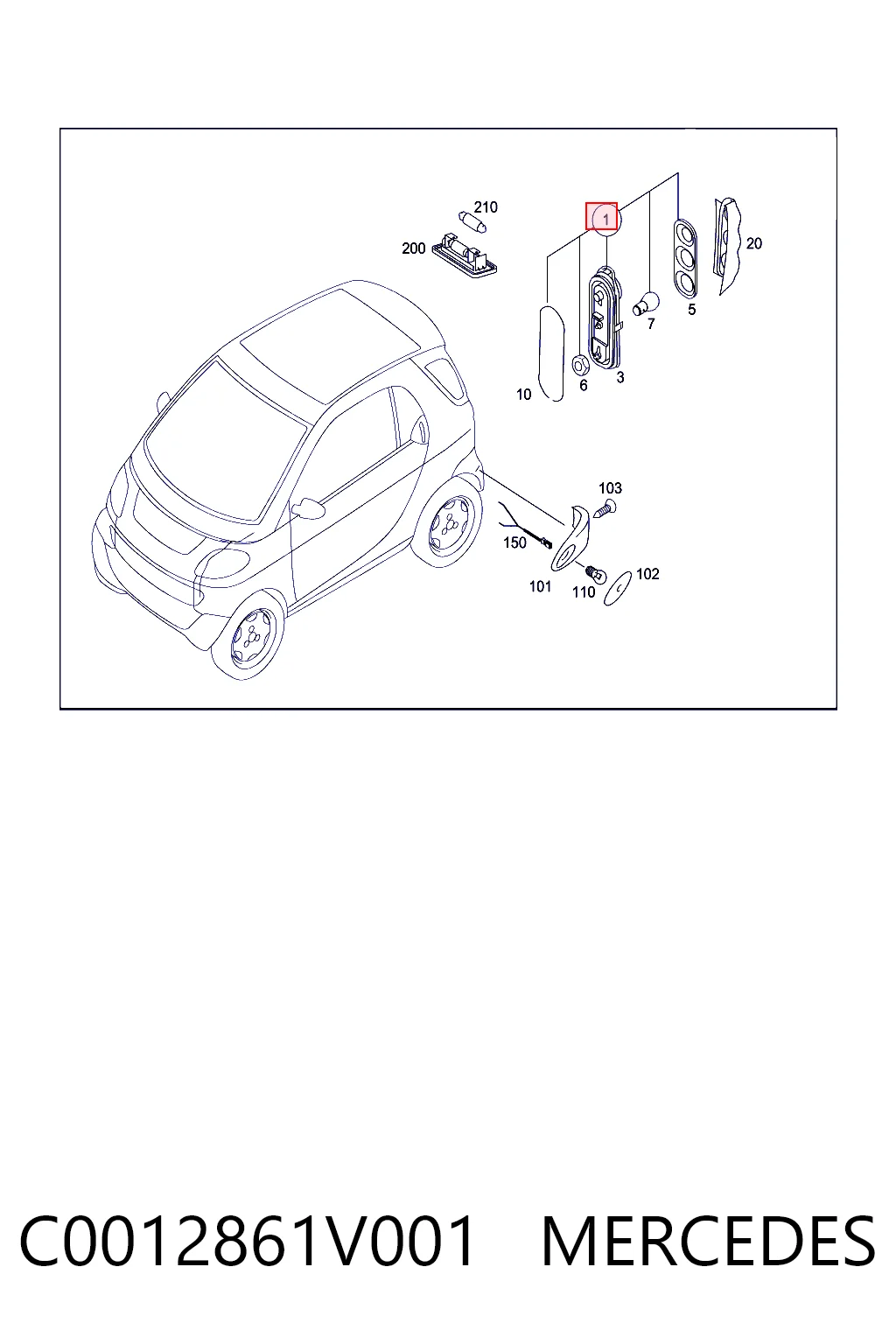 Piloto trasero derecho Smart FORTWO descapotable (450) (2004 - 2007) precio, desde 68,24 EUR