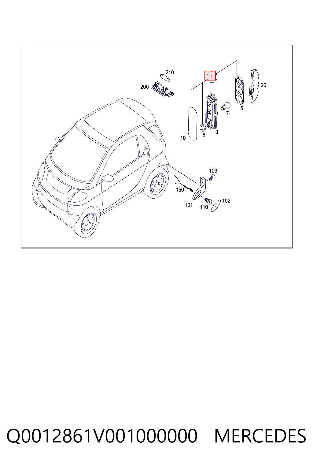 Comprar Piloto trasero derecho Smart FORTWO  450 a bajo precio