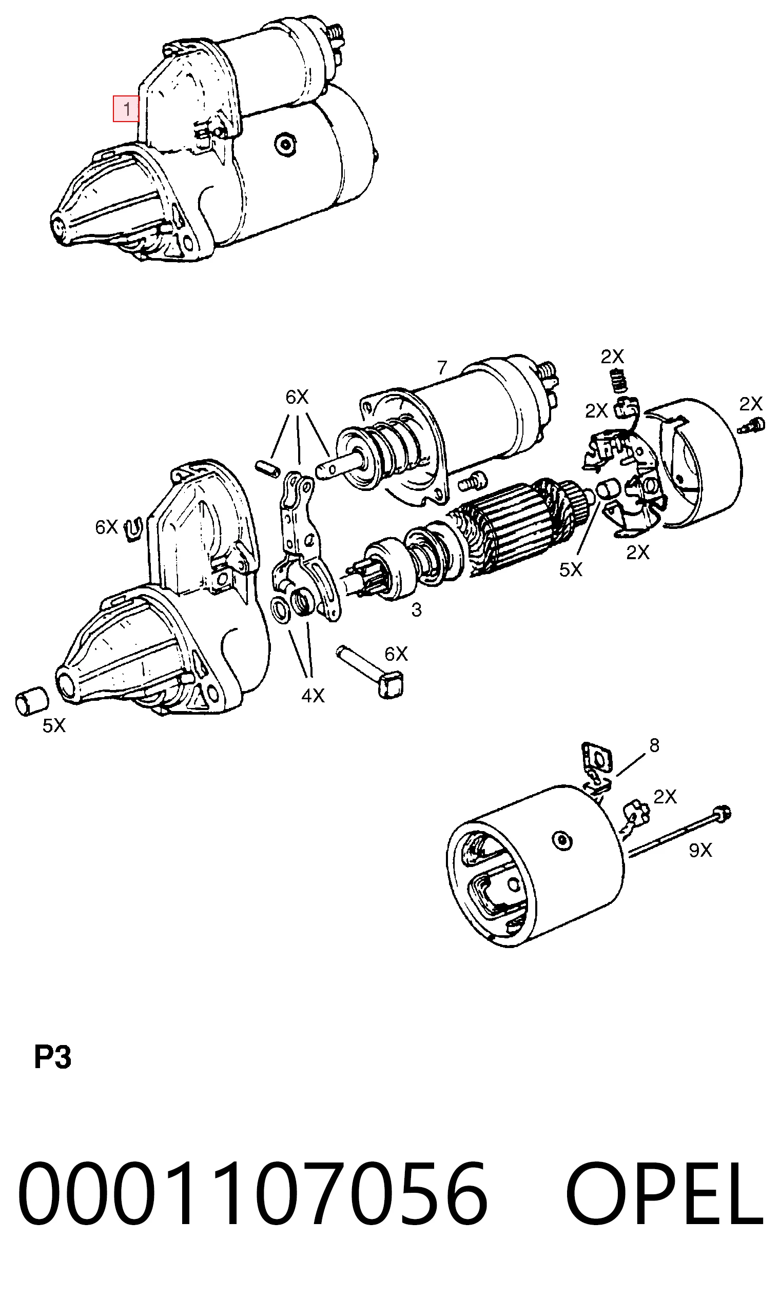  Motor de arranque Chevrolet Epica 1