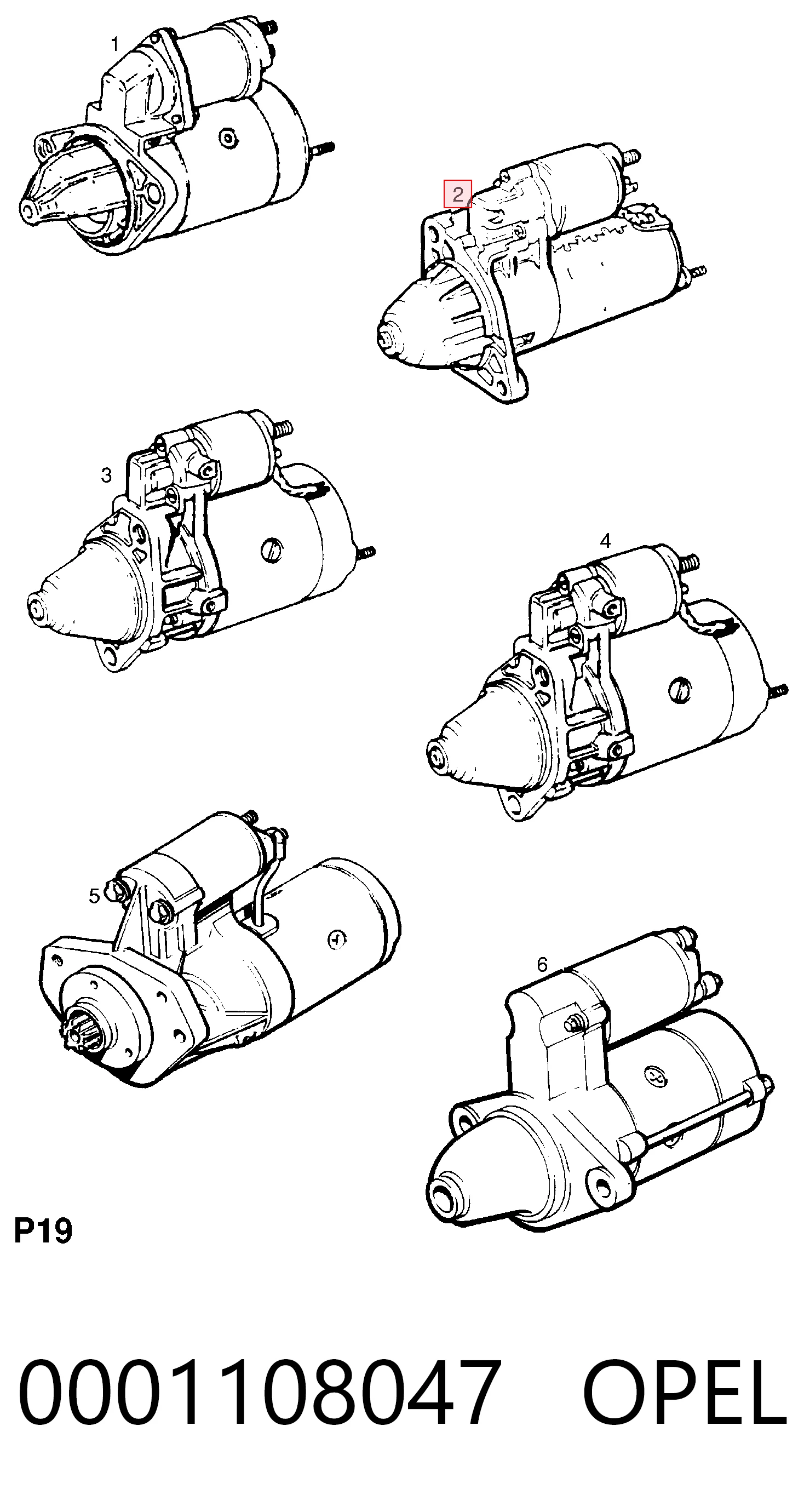  Motor de arranque Opel Omega 