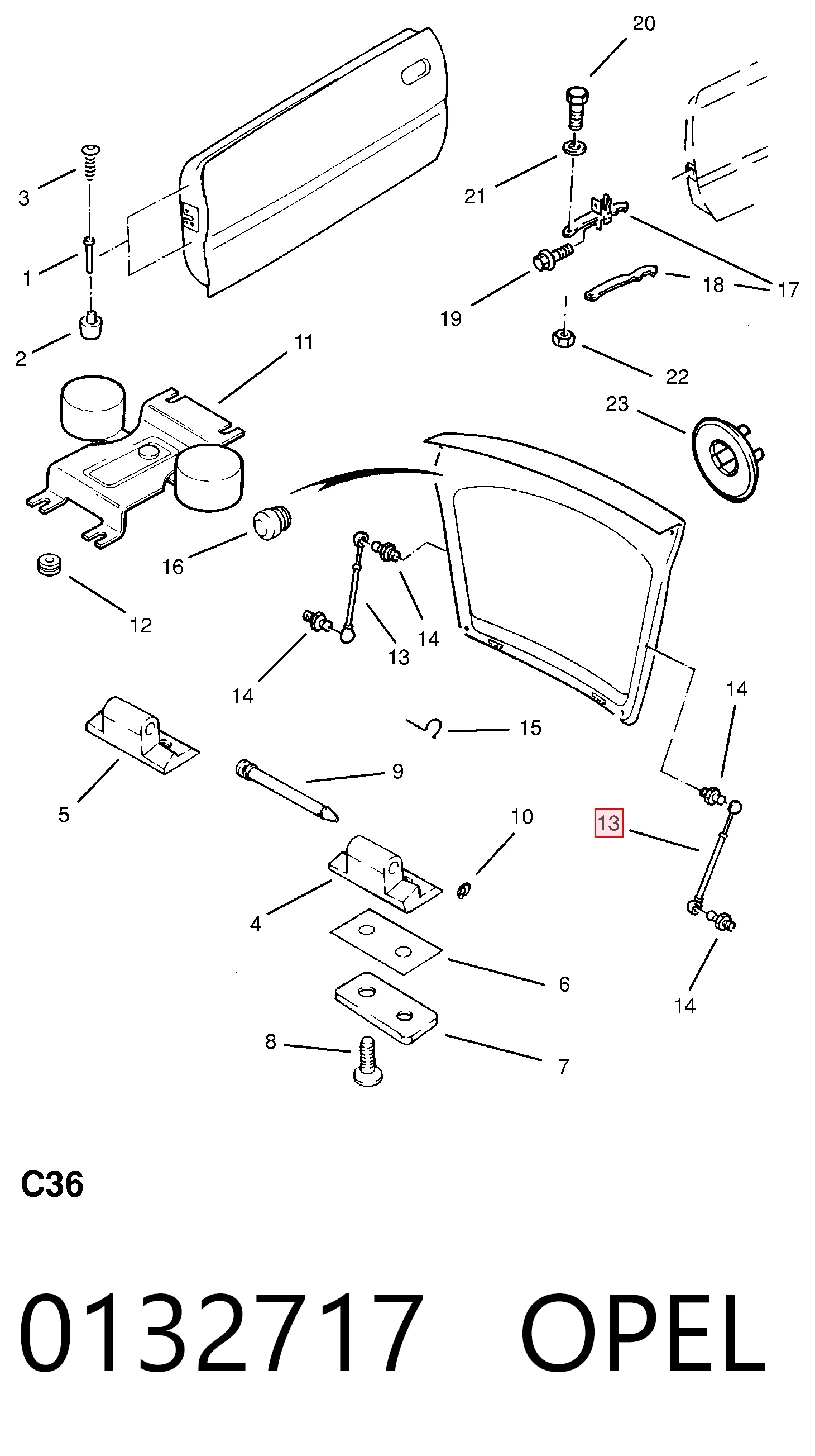 Comprar Amortiguador de la tapa del maletero Opel Calibra  85 a bajo precio