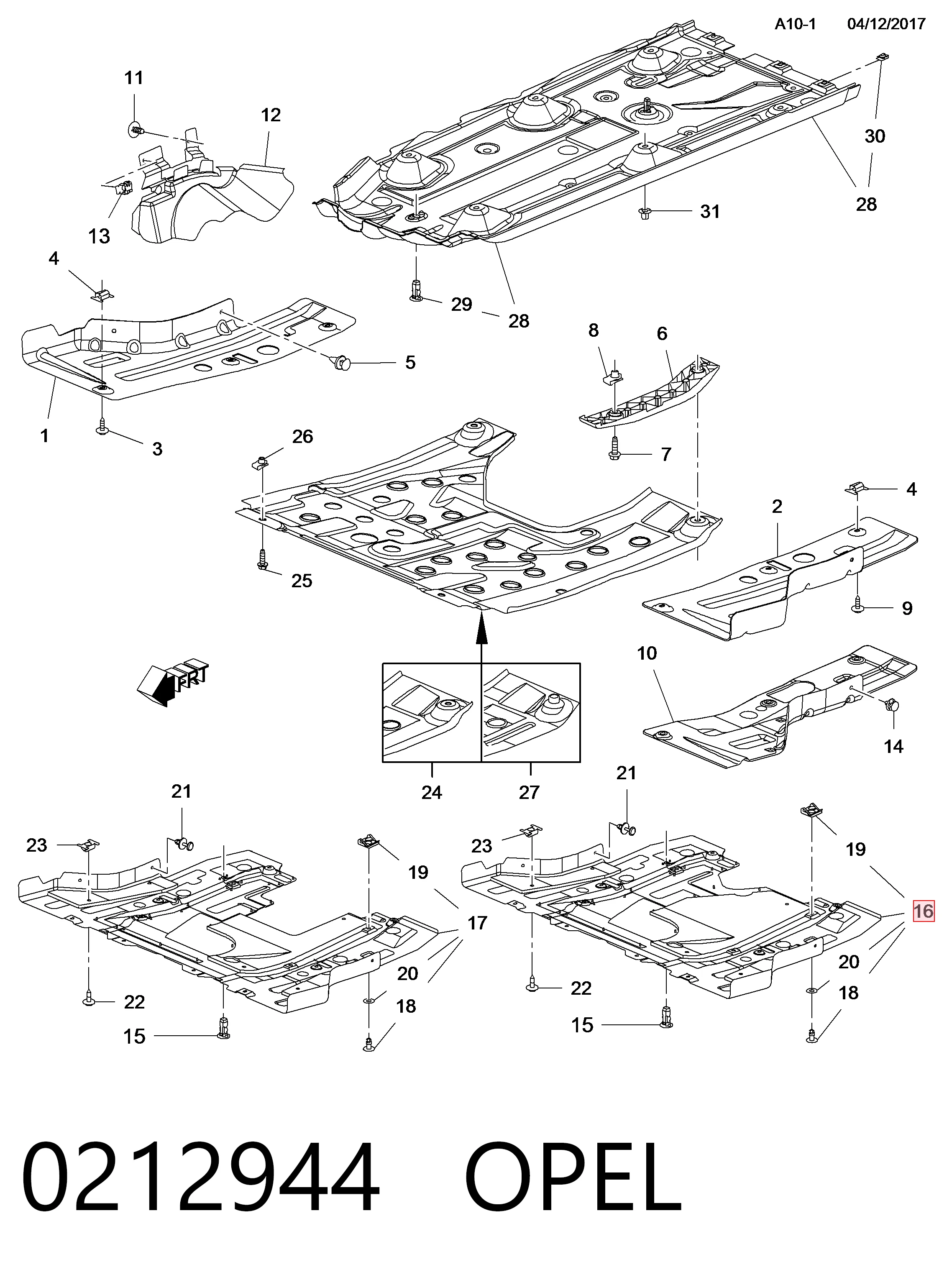 Protector antiempotramiento del motor Opel Astra hatchback comprar en España