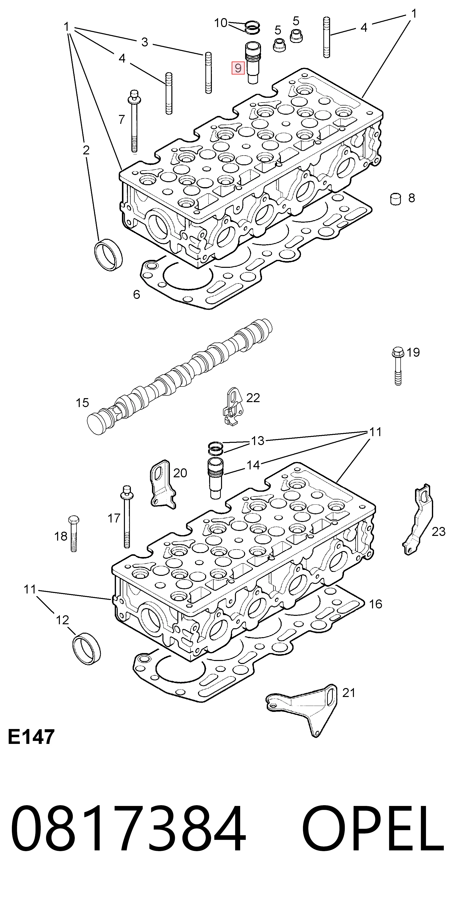 98109671 Peugeot/Citroen Soporte del inyector