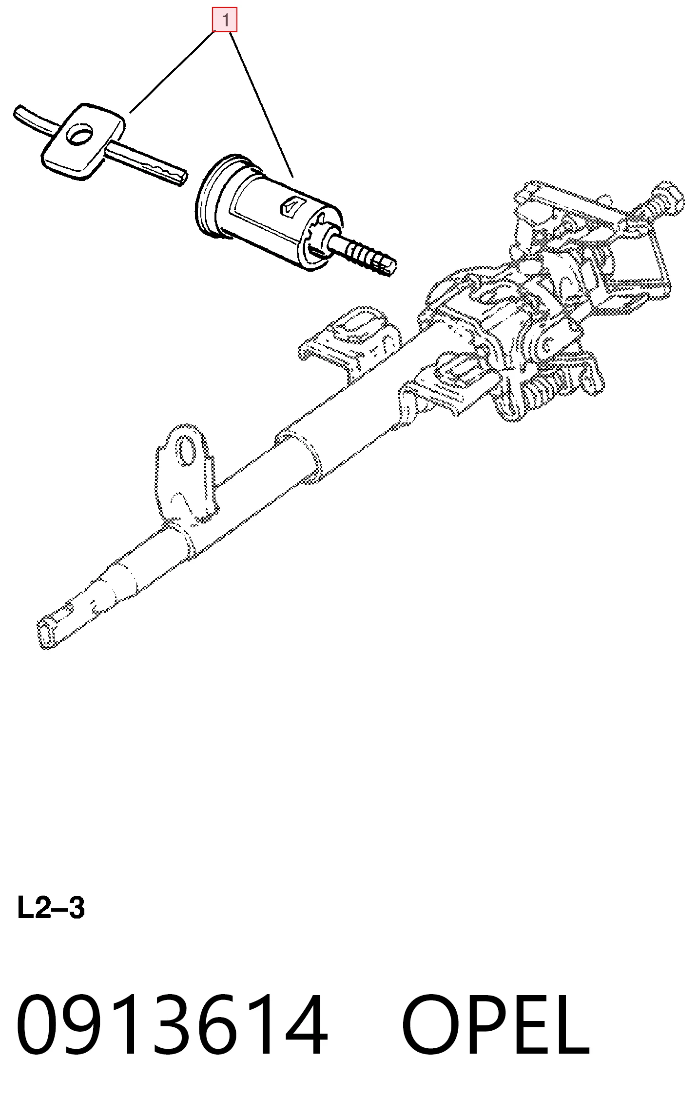 0913614 Opel Interruptor de encendido