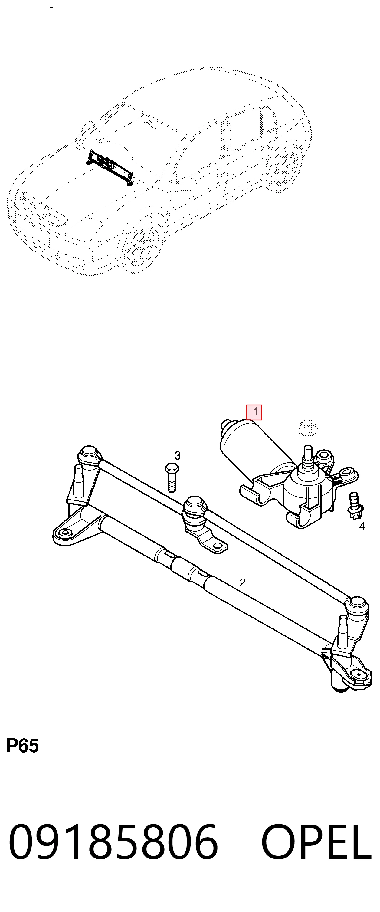 Motor del limpiaparabrisas Opel Vectra  hatchback comprar en España