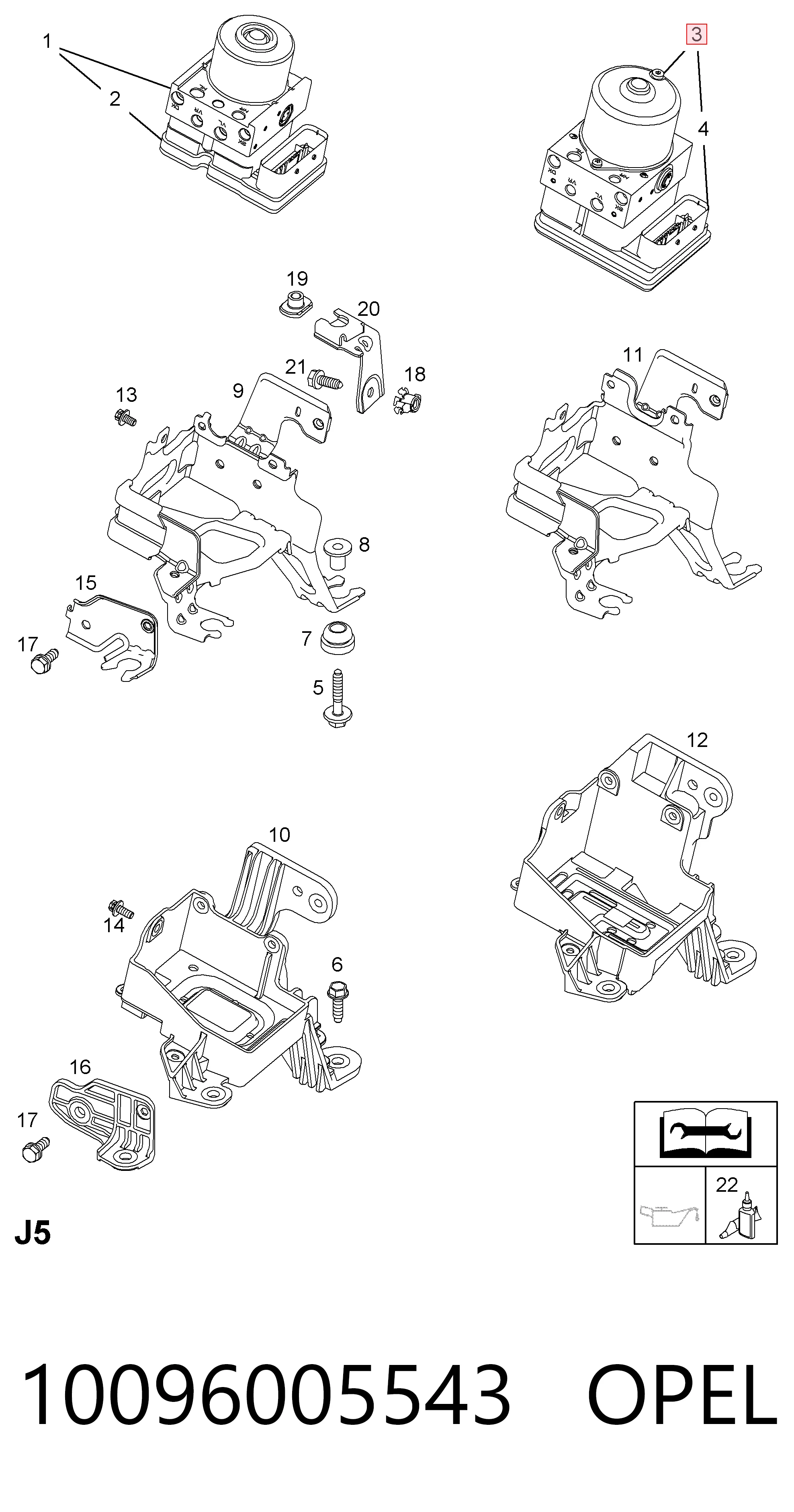 Unidad de control ABS hidráulico para Opel Astra H TWINTOP L67