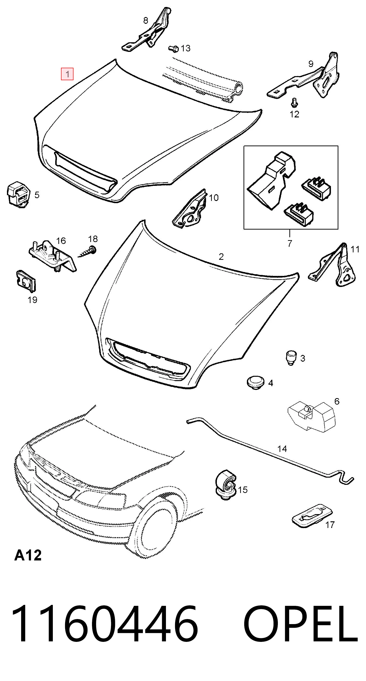 Capot Opel Astra G