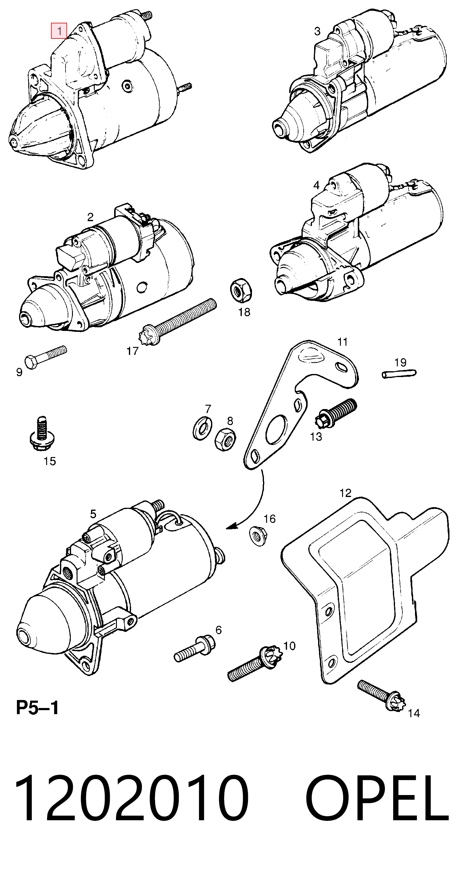 Arranque motores para Opel Omega A 66, 67