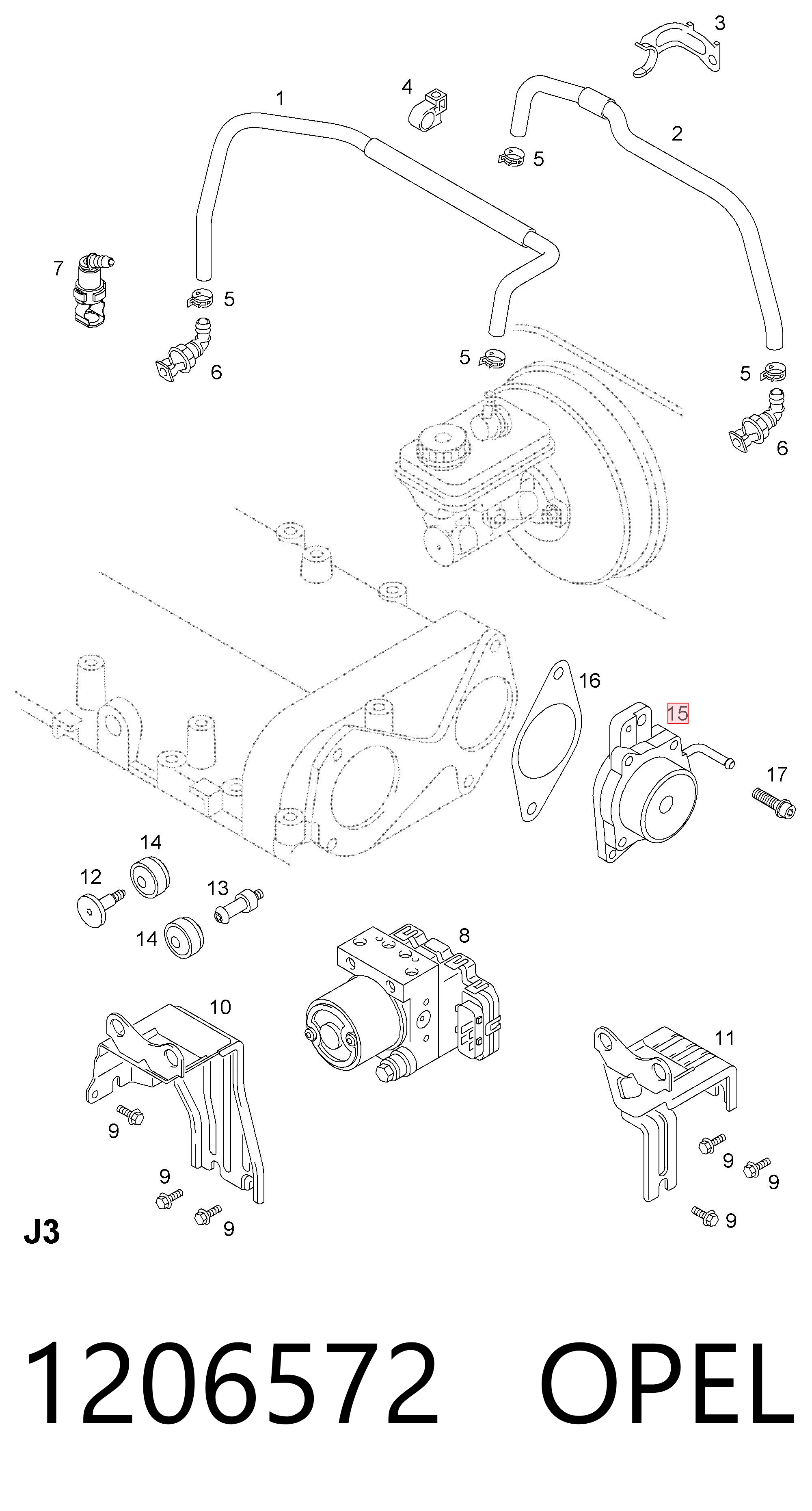 Bomba de vacío del sistema de frenado Opel Combo B furgoneta (2001 - 2011) precio, desde 26,14 EUR