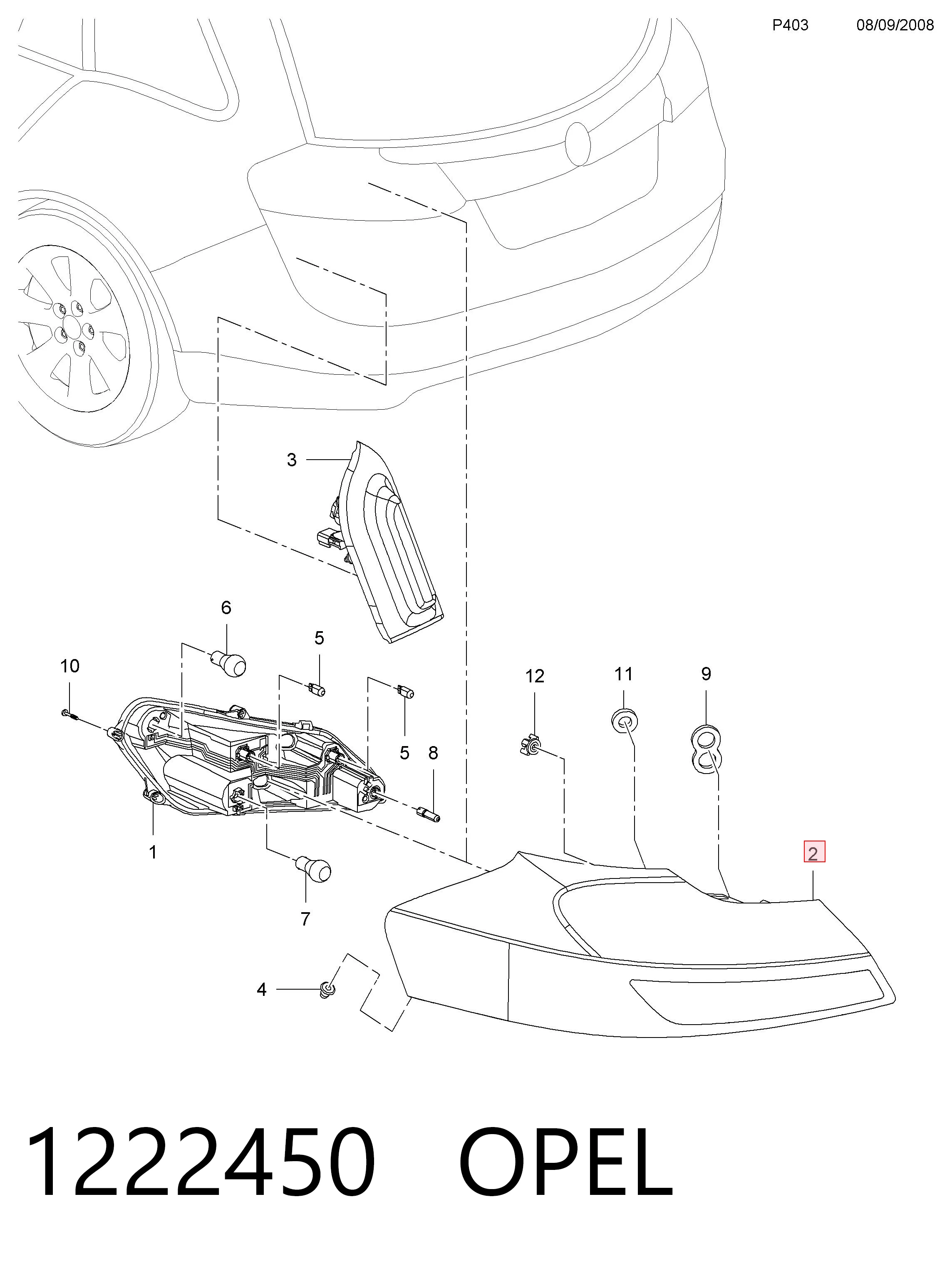 Comprar Piloto trasero derecho Opel Insignia  G09 a bajo precio