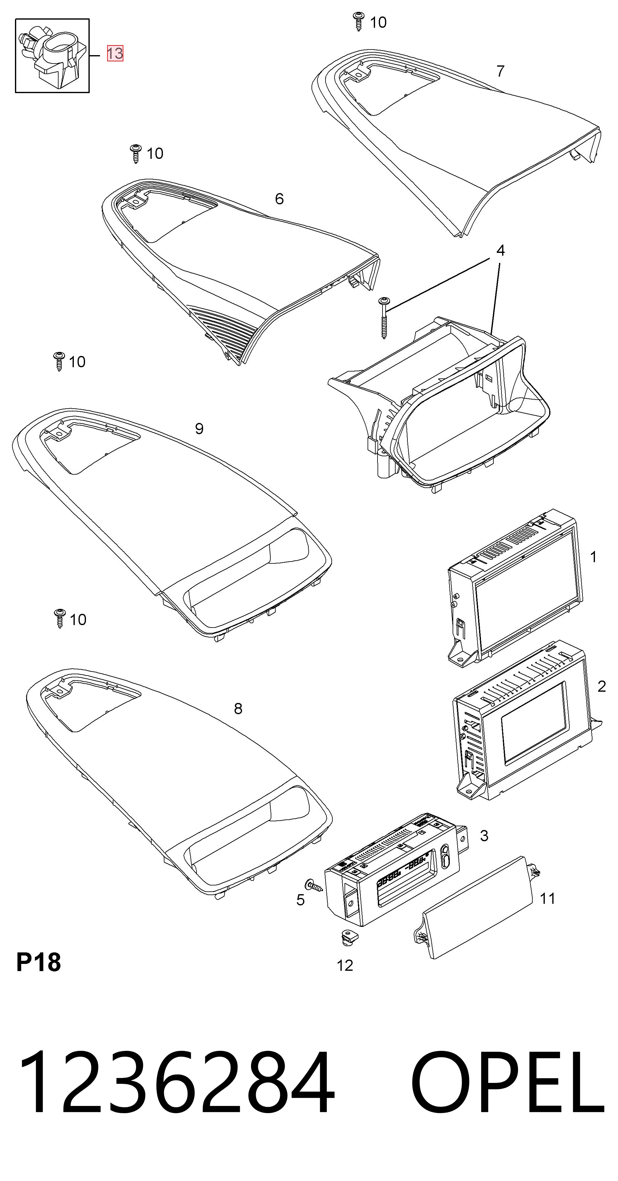 1236284 Opel Sensor de temperatura ambiente