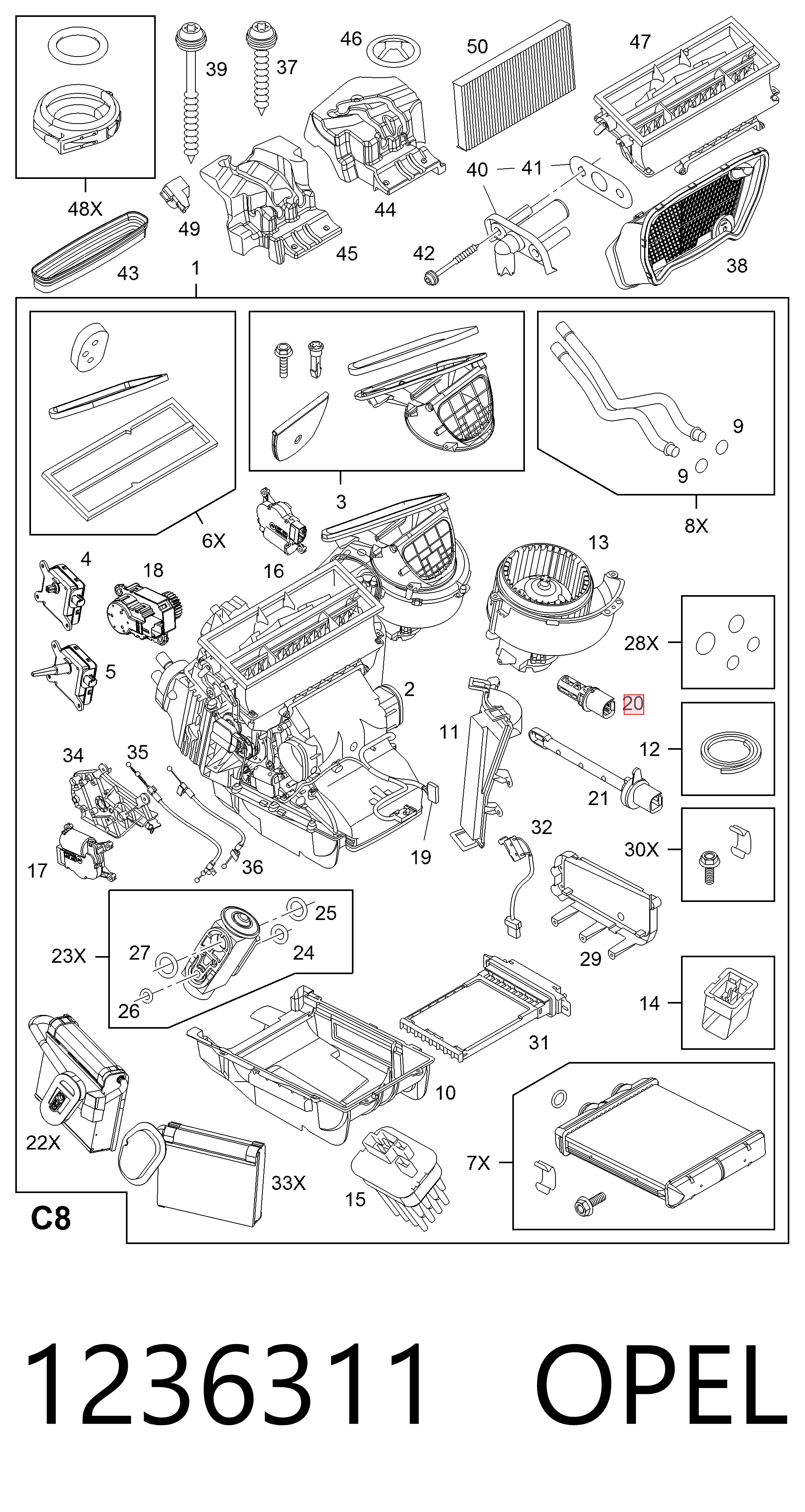 Comprar Sensor de temperatura del aire interior Opel Astra  L35 a bajo precio
