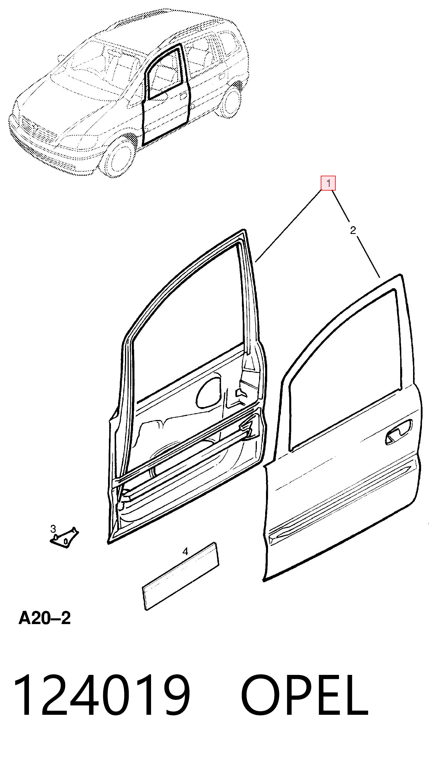 Comprar Puerta delantera izquierda Opel Zafira F75 a bajo precio