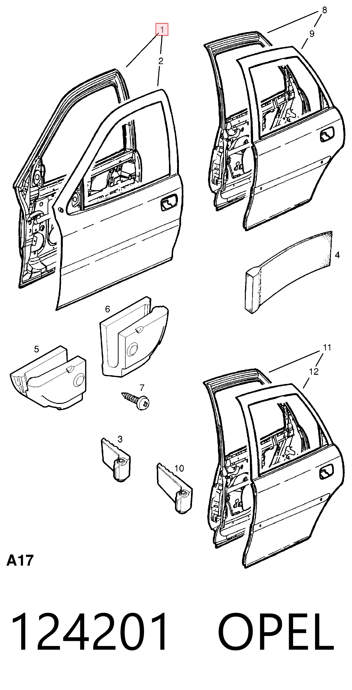 Comprar 9153649 General Motors Puerta delantera izquierda