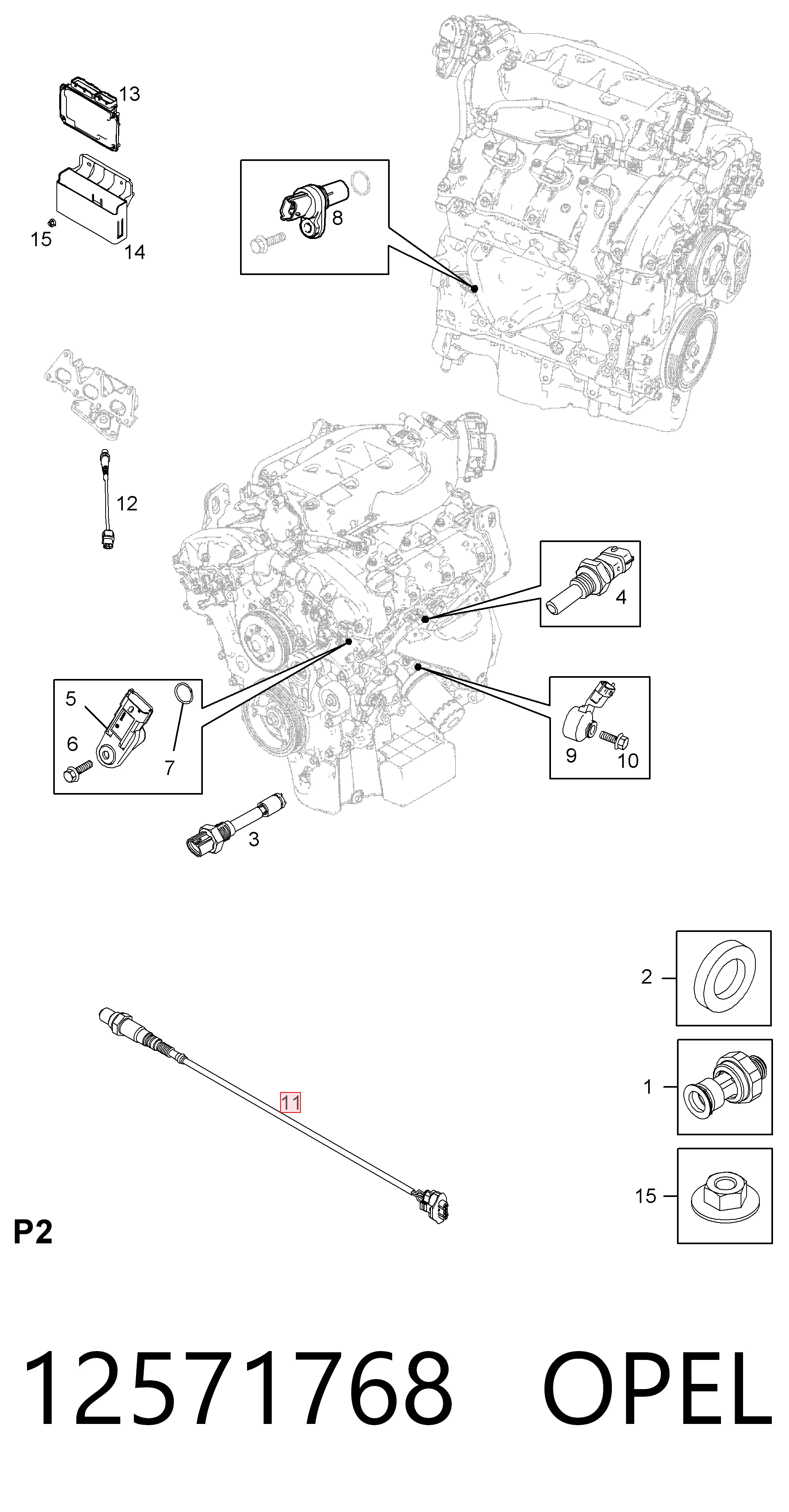 Sensor de oxígeno previo al catalizador General Motors 93186233 precio, desde 62,63 EUR