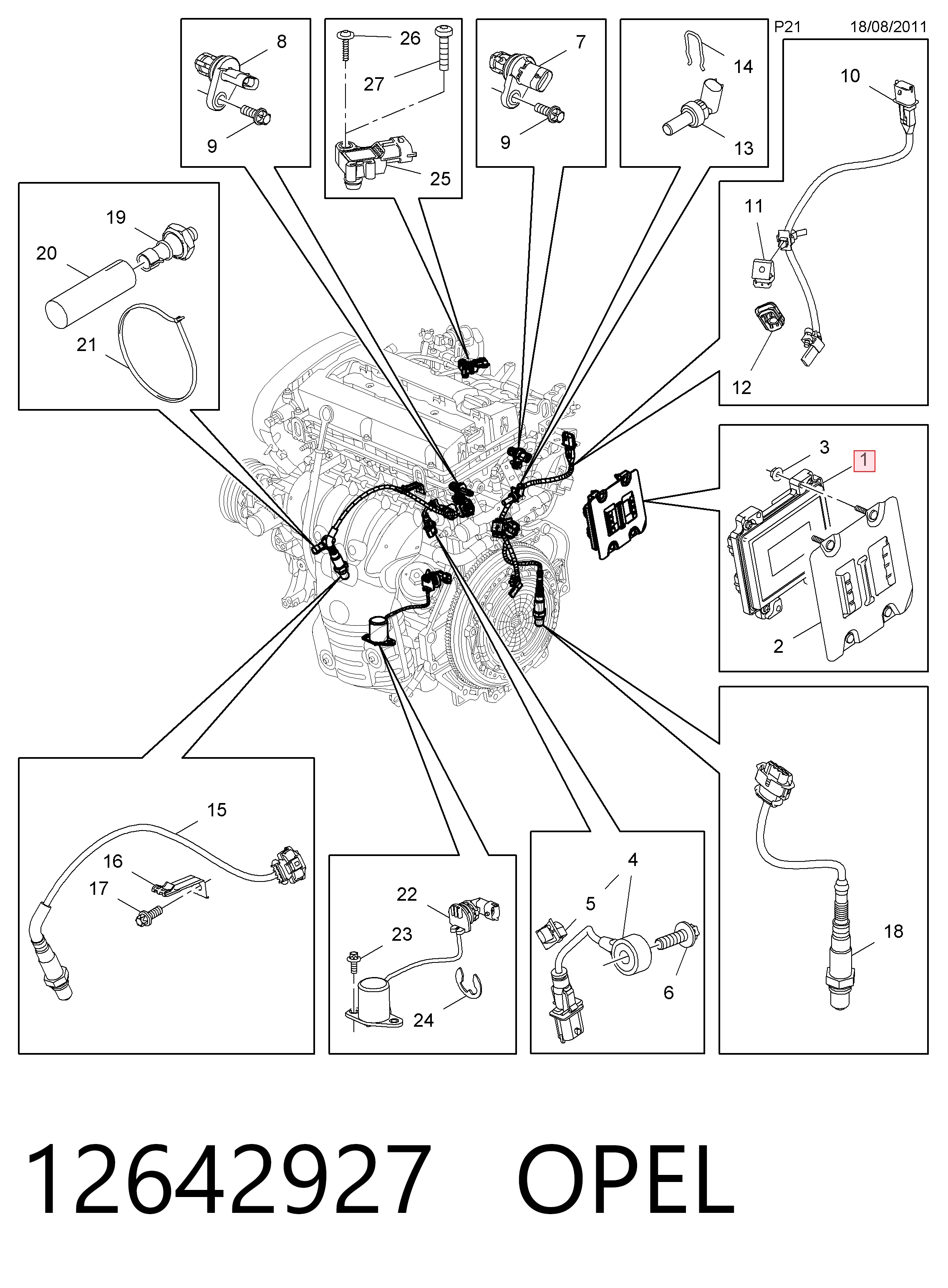 Centralina Del Motor para Chevrolet Aveo III T300