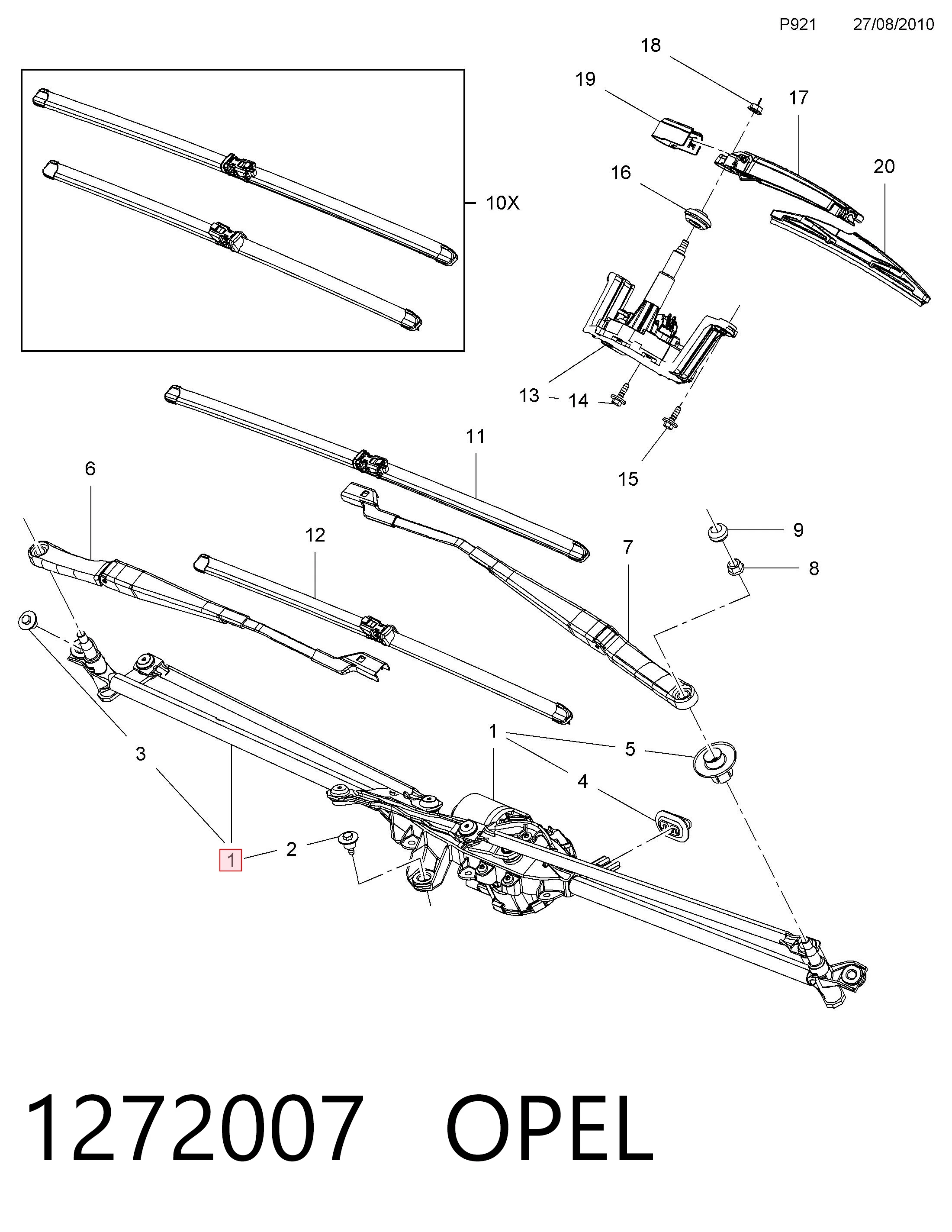Trapezio del limpiaparabrisas Opel Astra  desde 62,01 €