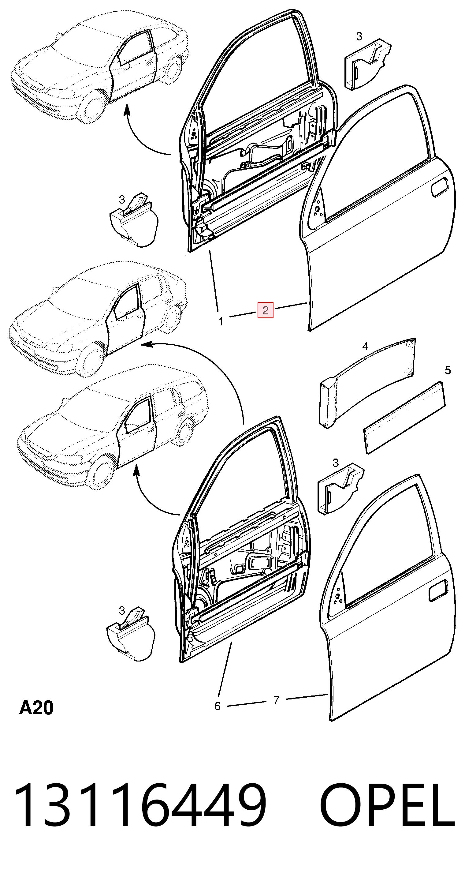 Comprar 124052 General Motors Puerta delantera izquierda