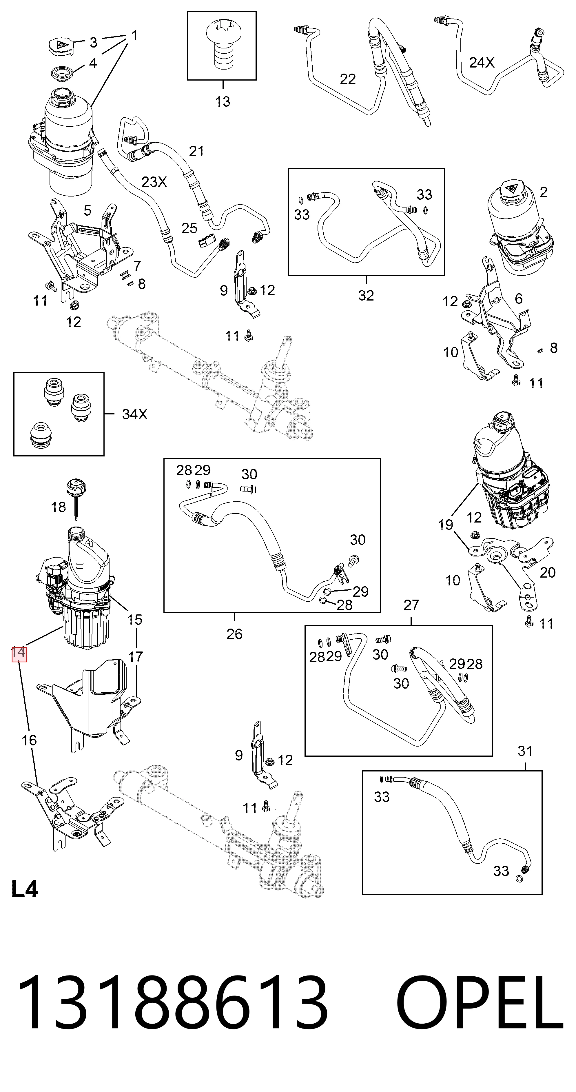 Bomba de dirección G3101RB Motorherz