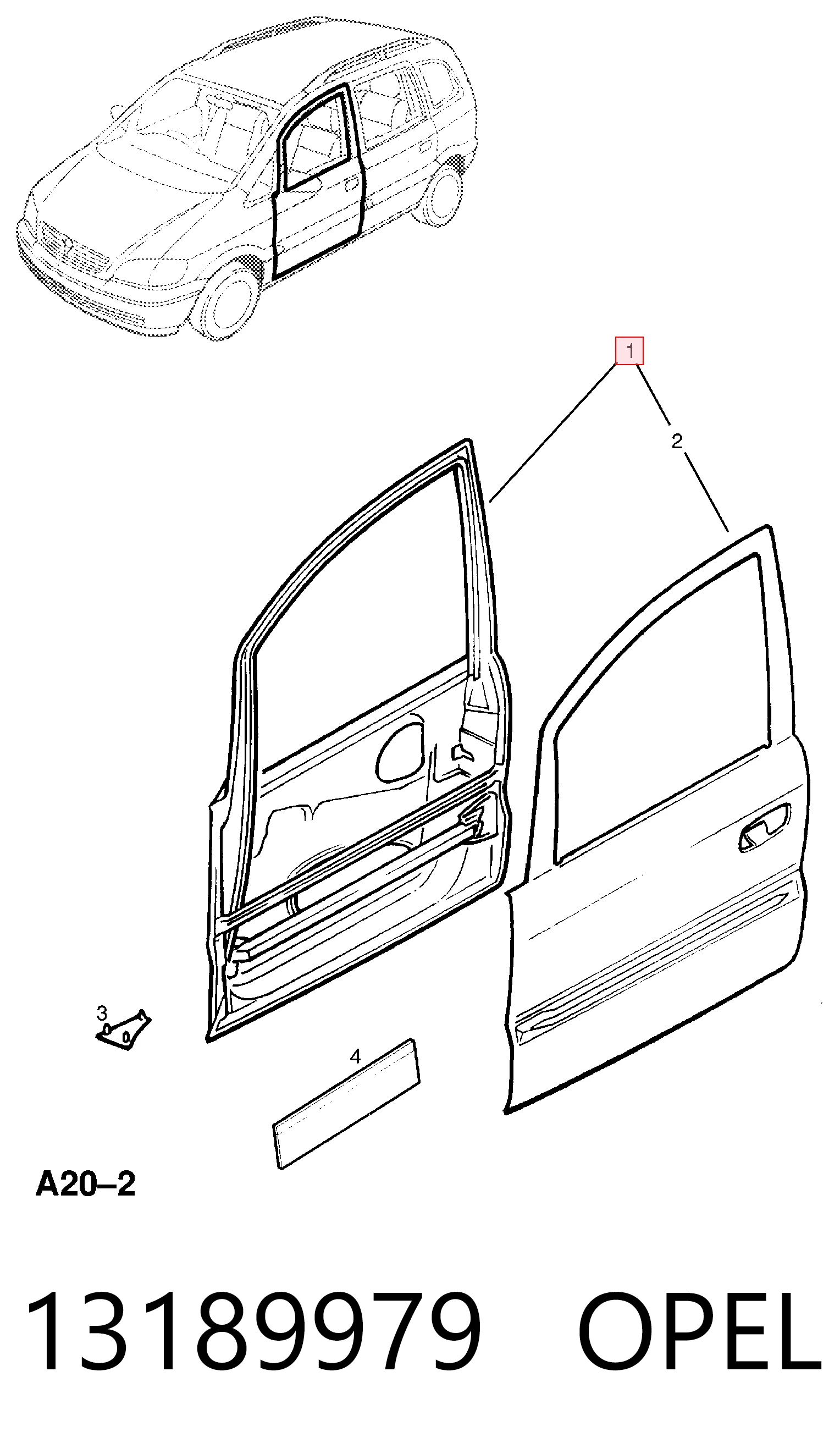 Comprar Puerta delantera izquierda Opel Zafira A F75