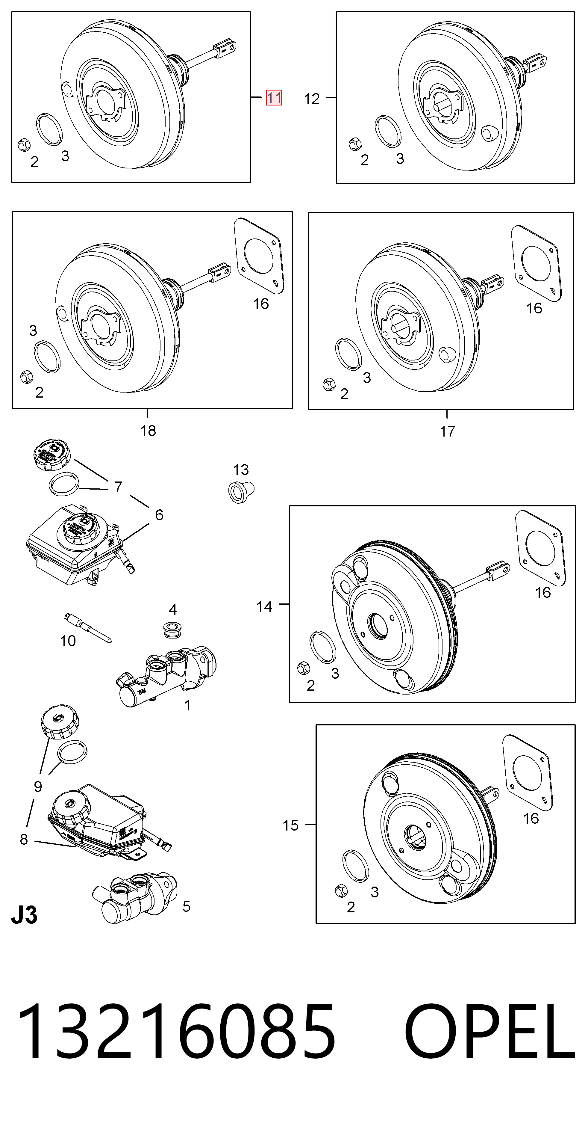 93189714 General Motors Servofreno