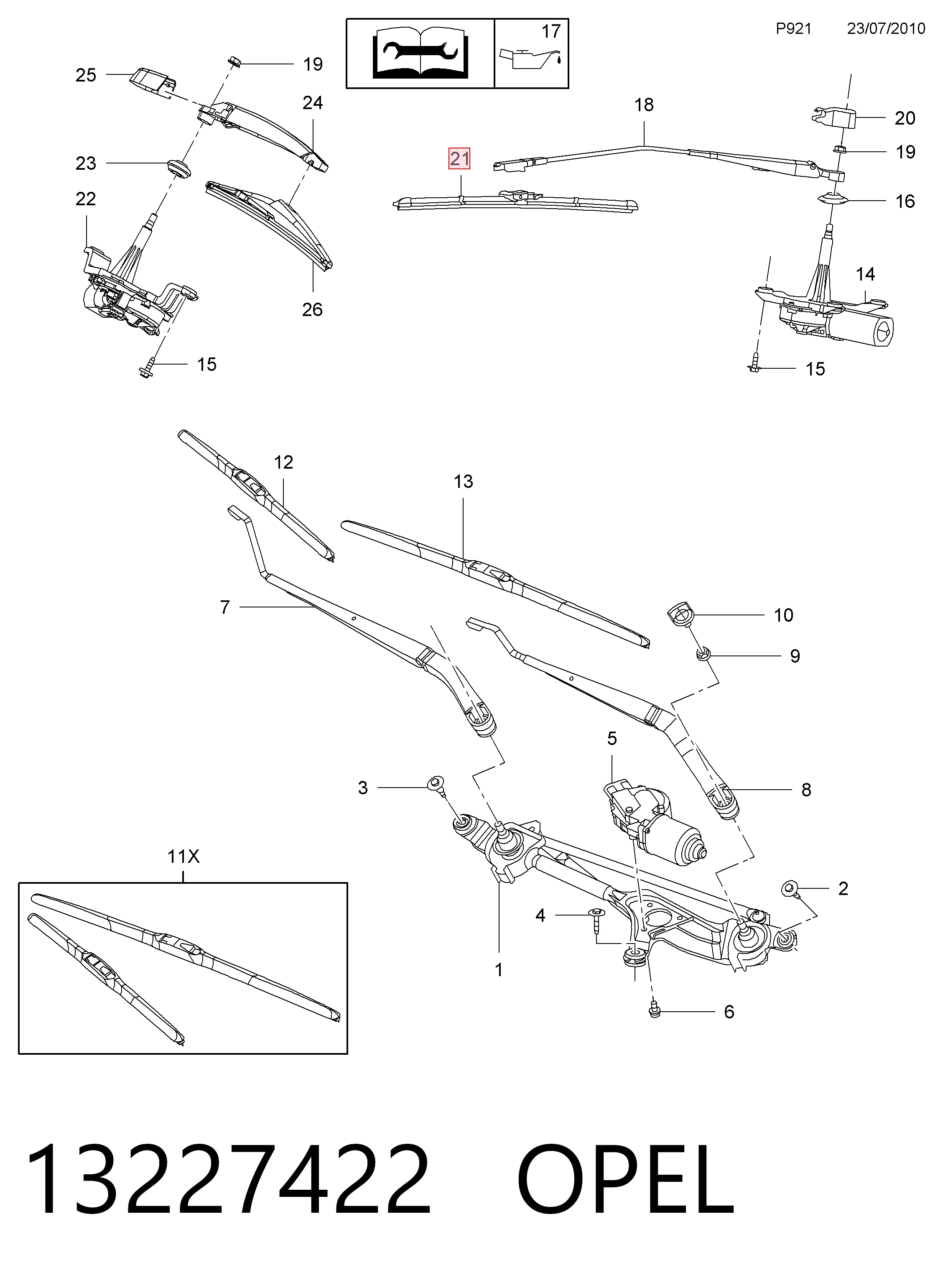 Limpiaparabrisas posterior Opel Insignia  hatchback comprar en España