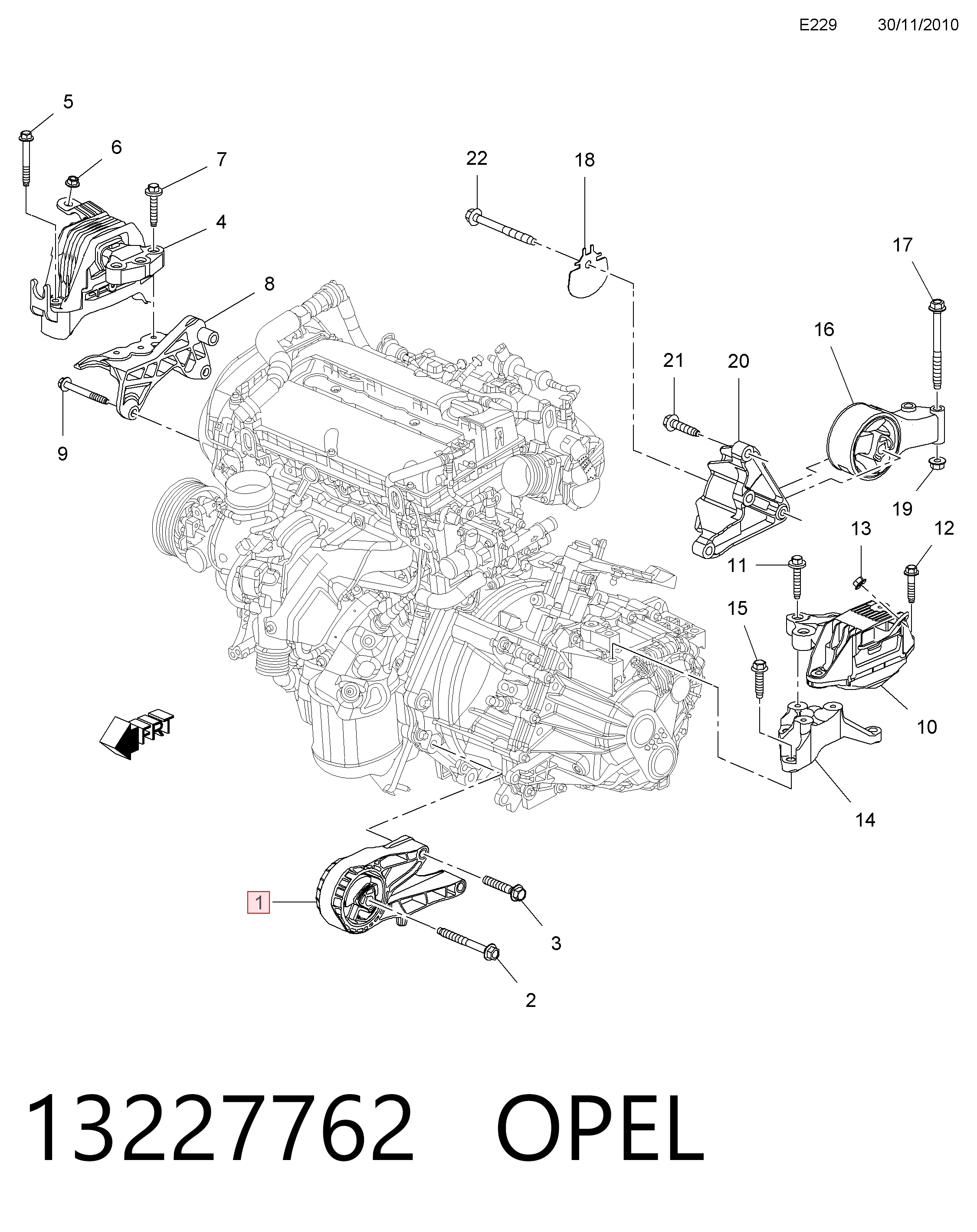 Soporte de motor delantero Opel Astra desde 46,46 €