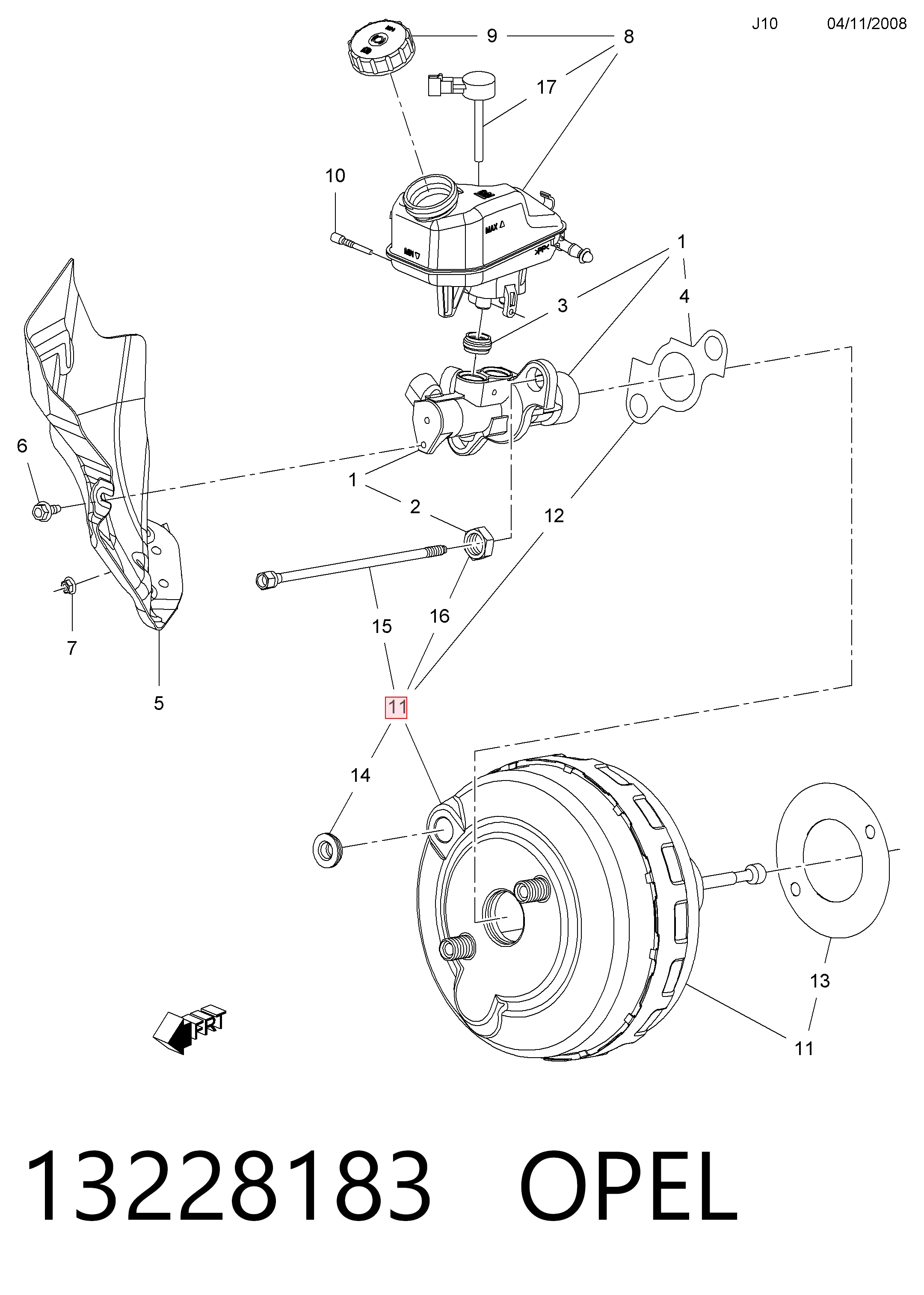 Servofreno Opel Astra 