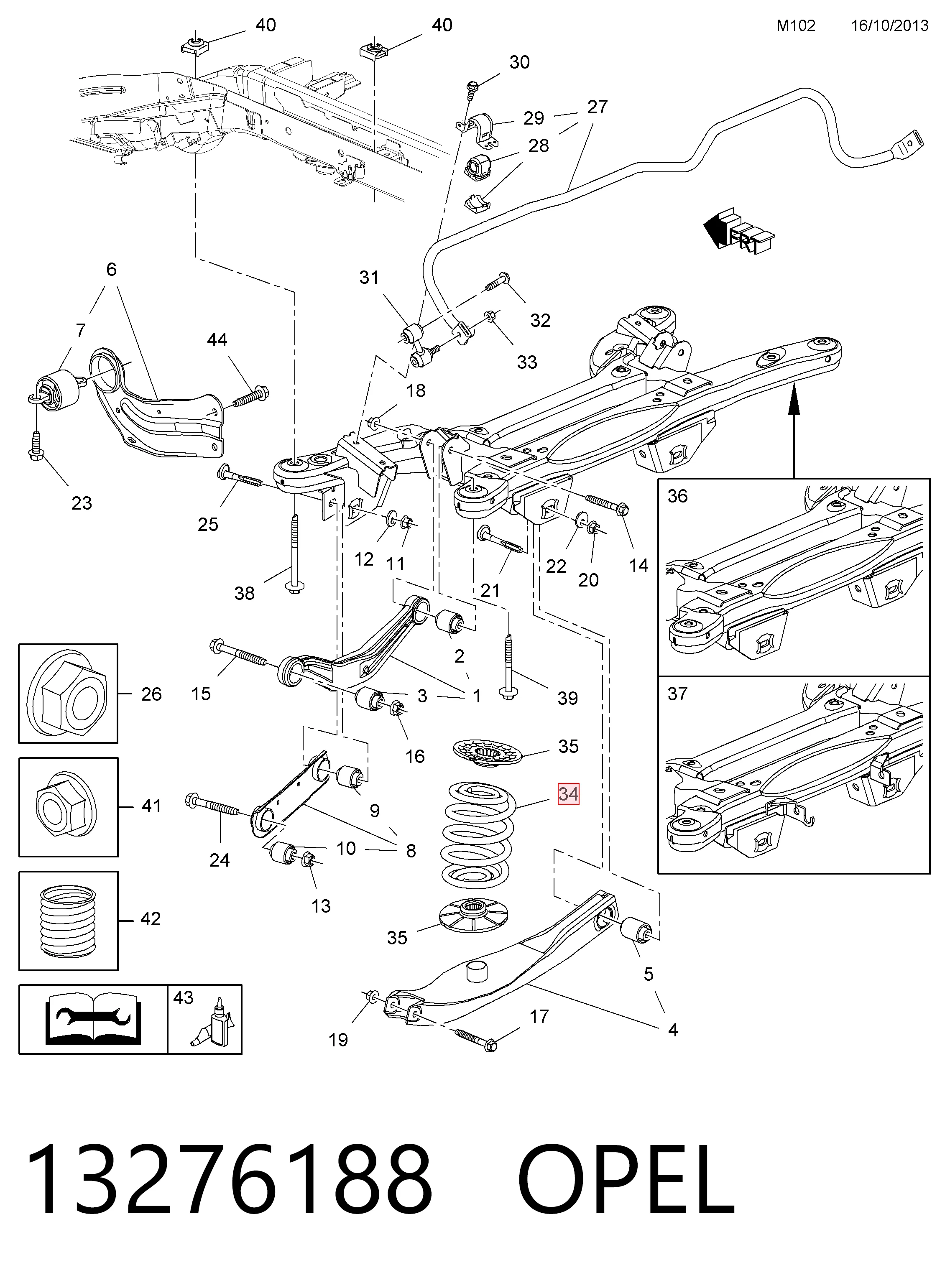 Comprar Muelle trasero Opel Insignia  G09 a bajo precio