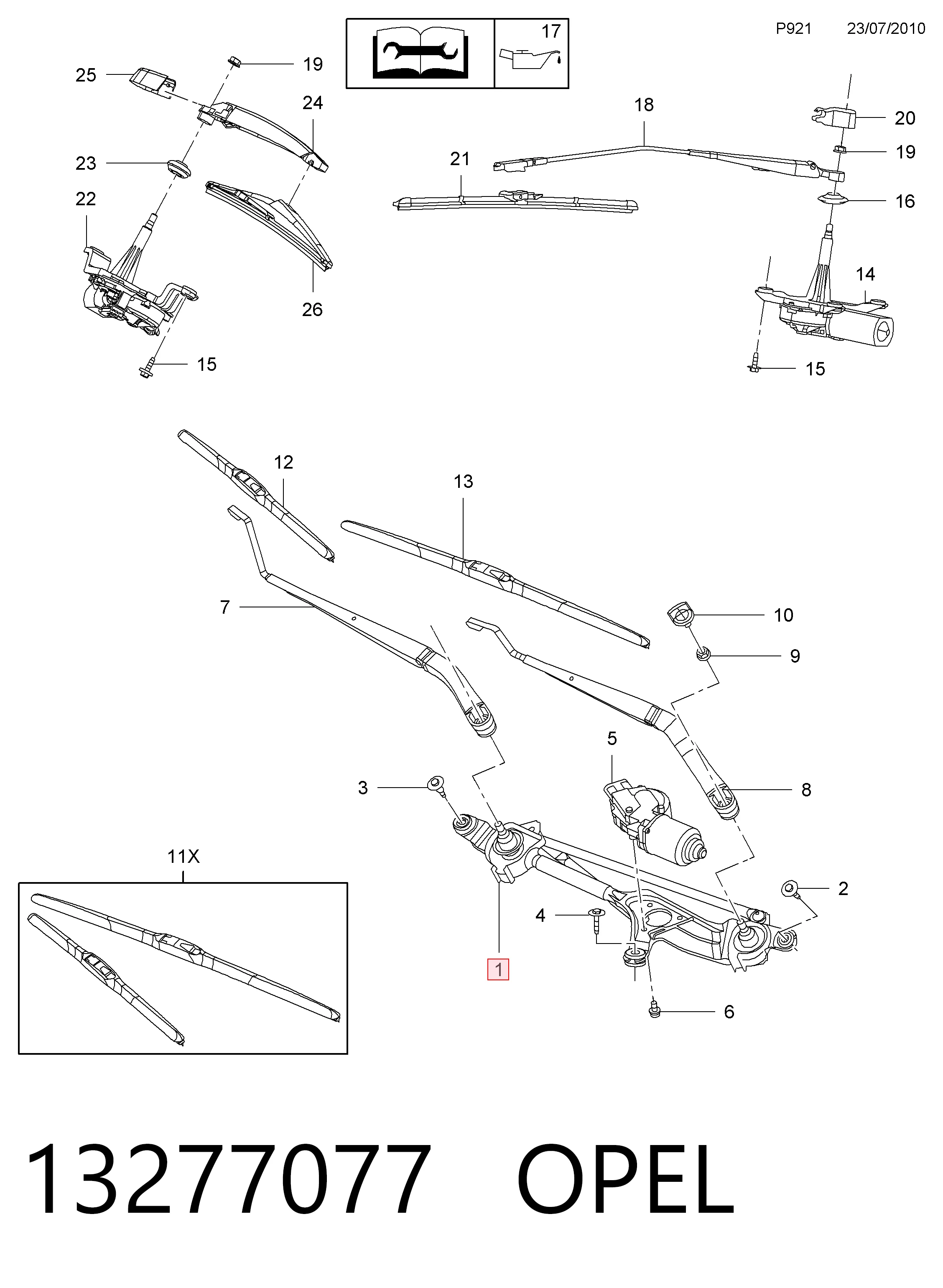 Comprar Trapezio del limpiaparabrisas Insignia  G09