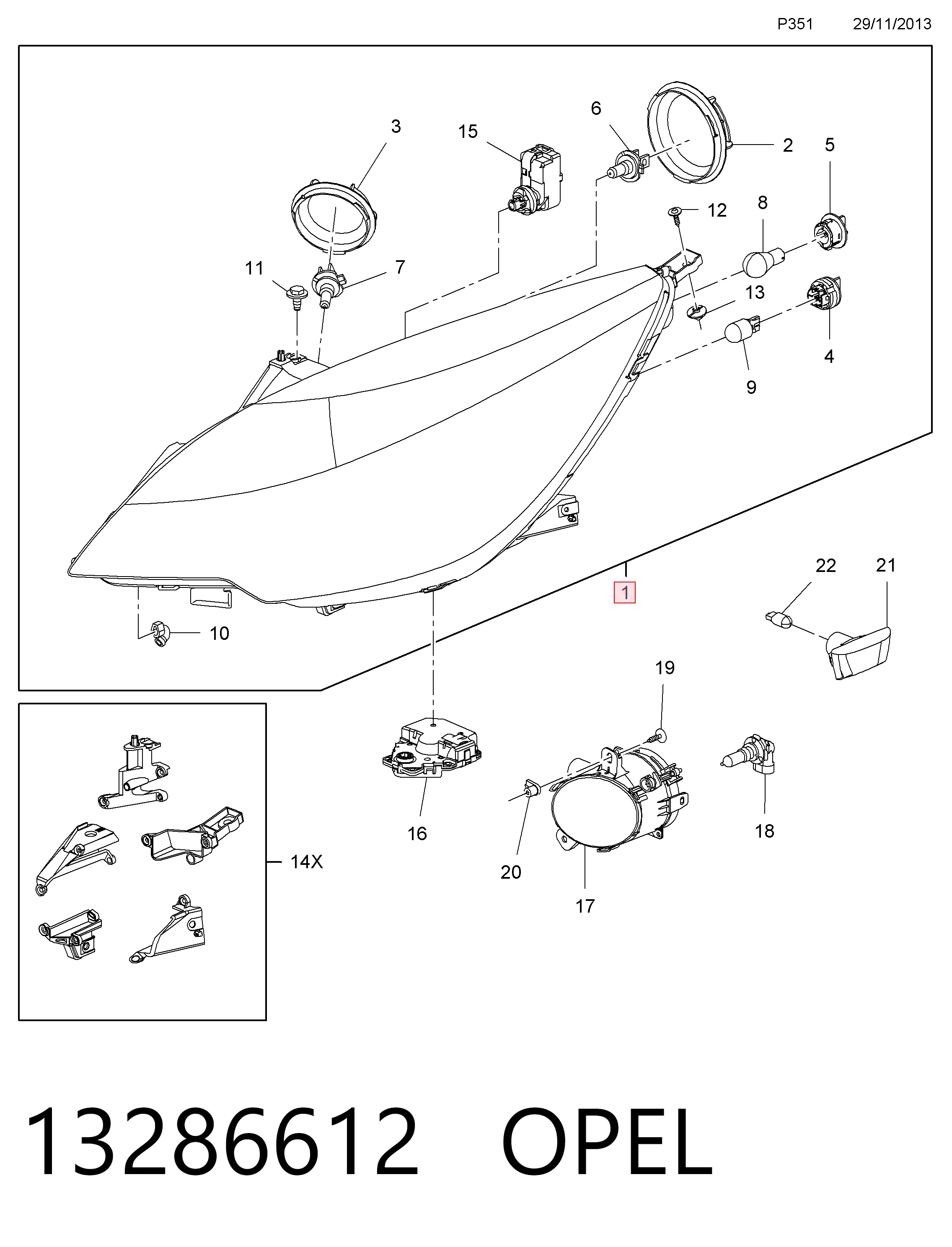 Comprar Faro delantero izquierdo Meriva  