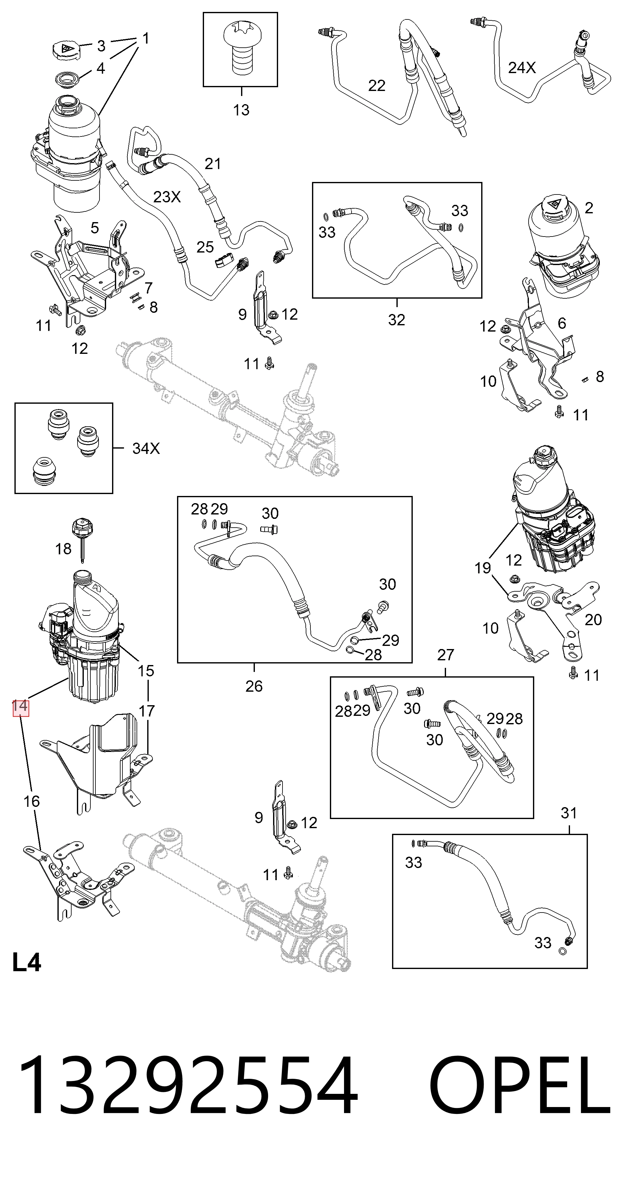 G3101RB Motorherz Bomba hidráulica de dirección