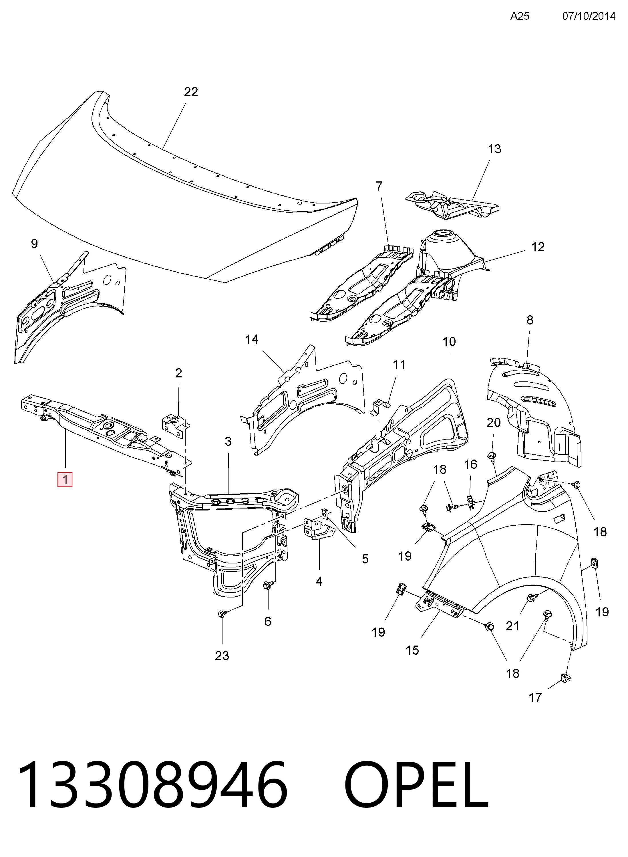 Comprar Soporte de radiador Opel Meriva B 