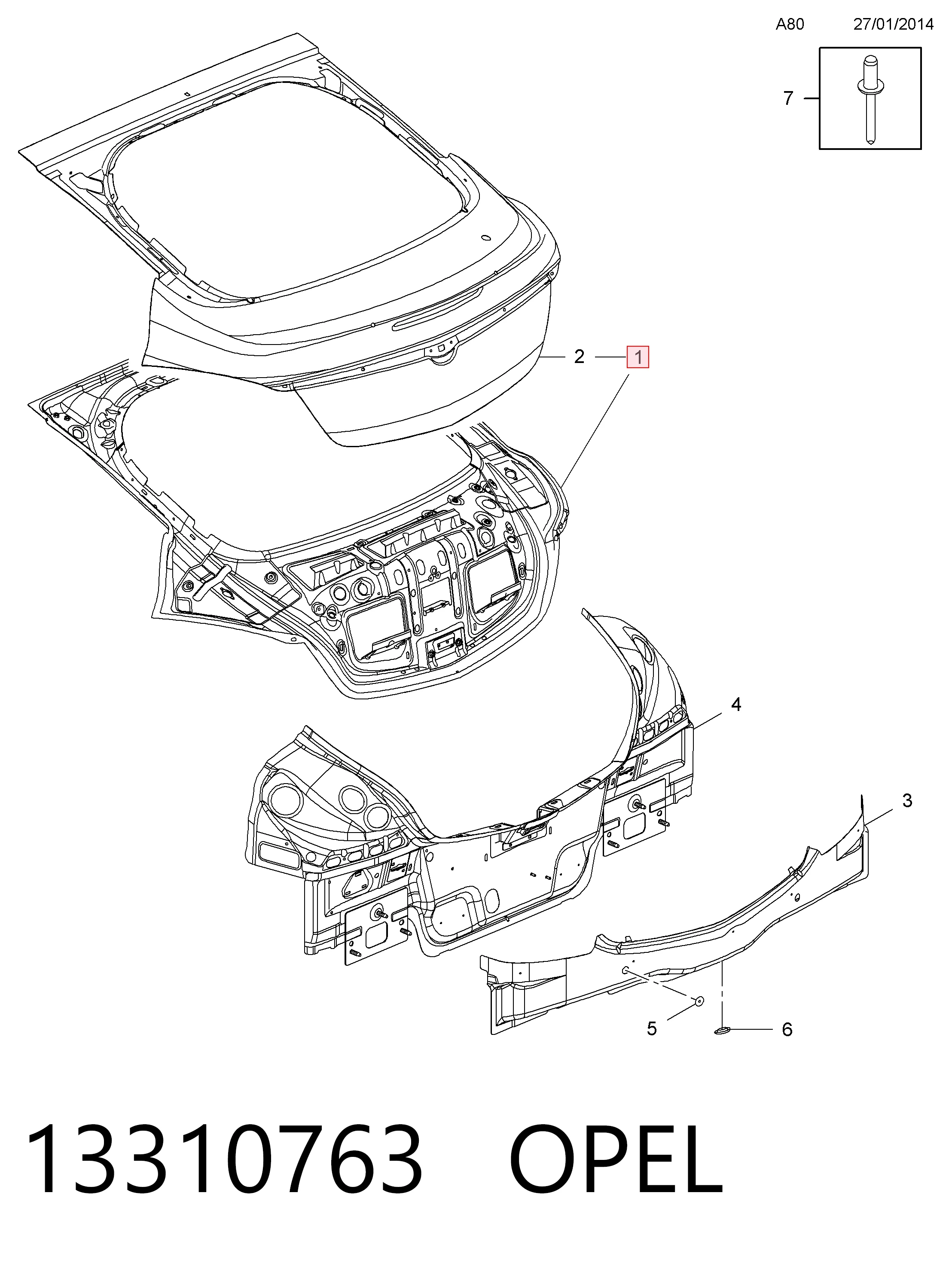 Puertas traseras Opel Insignia A hatchback (G09) (2008 - 2017) precio, desde 229,42 EUR