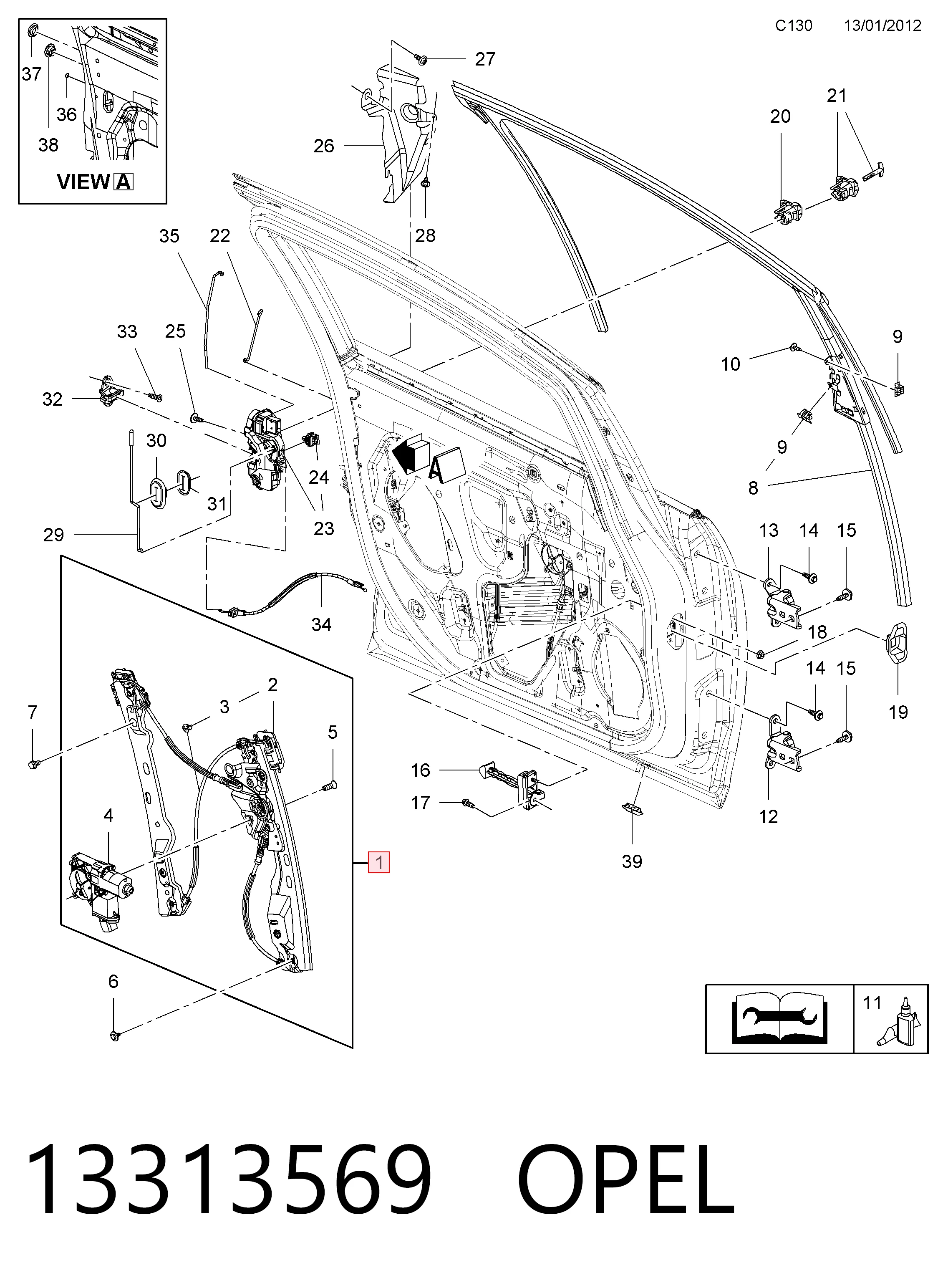 Mecanismo de elevalunas Opel Astra  hatchback comprar en España