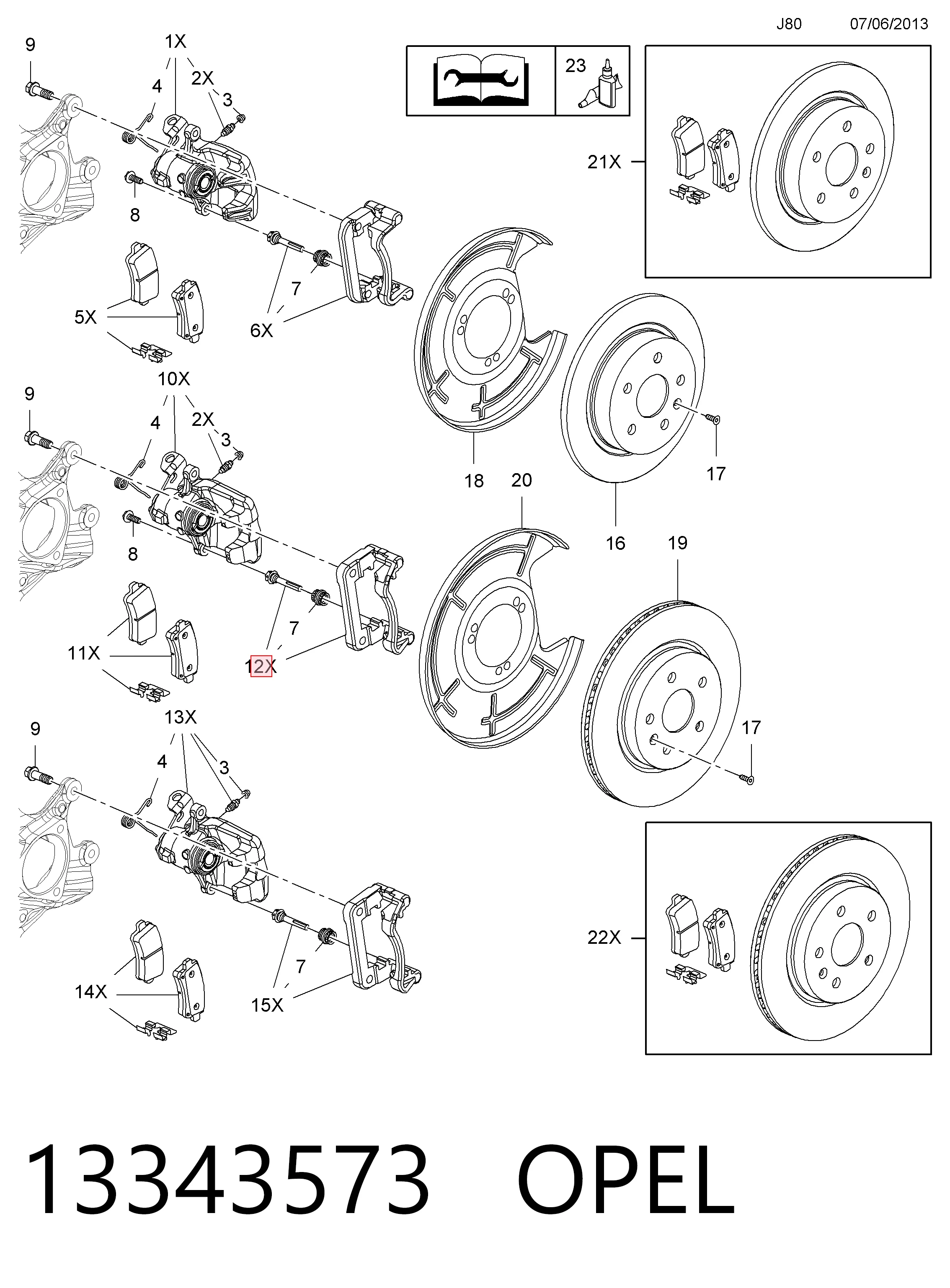Comprar 546028 General Motors Soporte de la pinza de freno trasera