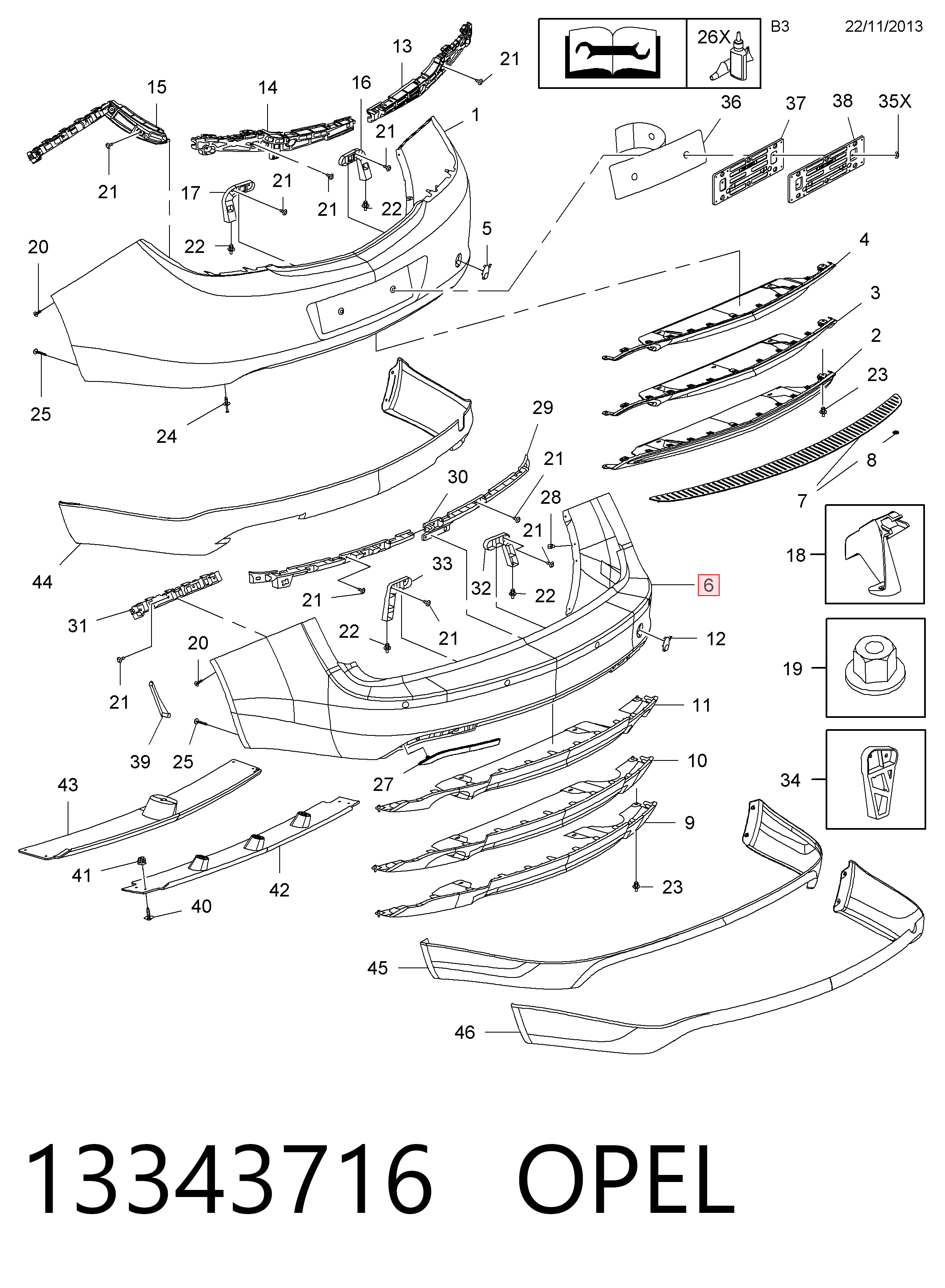 Comprar Parachoques trasero Opel Insignia A G09