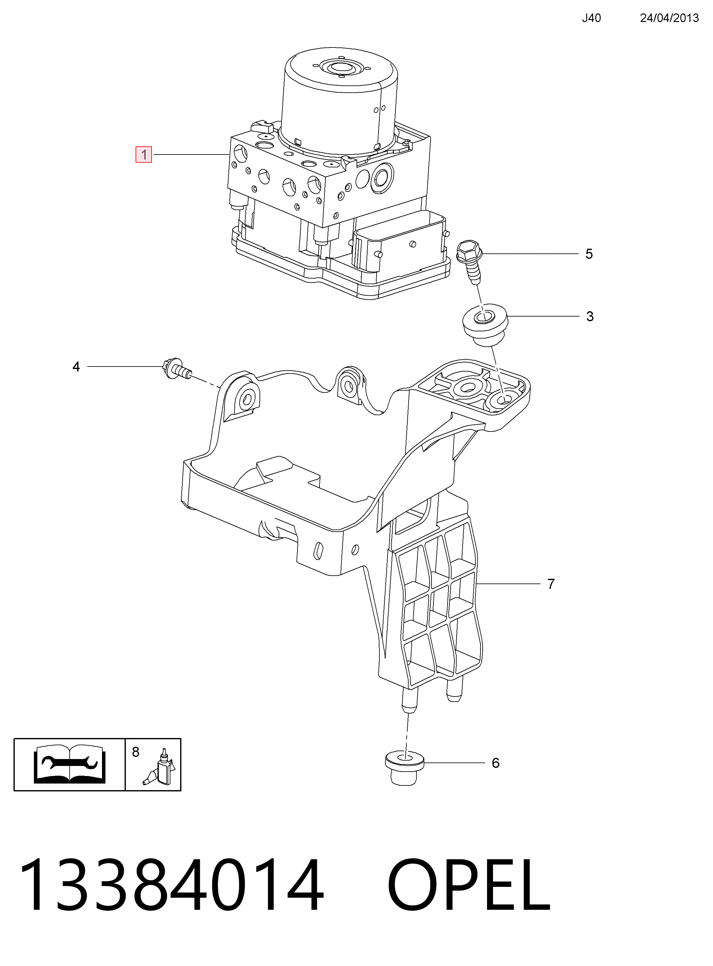 Unidad de control ABS hidráulico para Opel Astra J 69