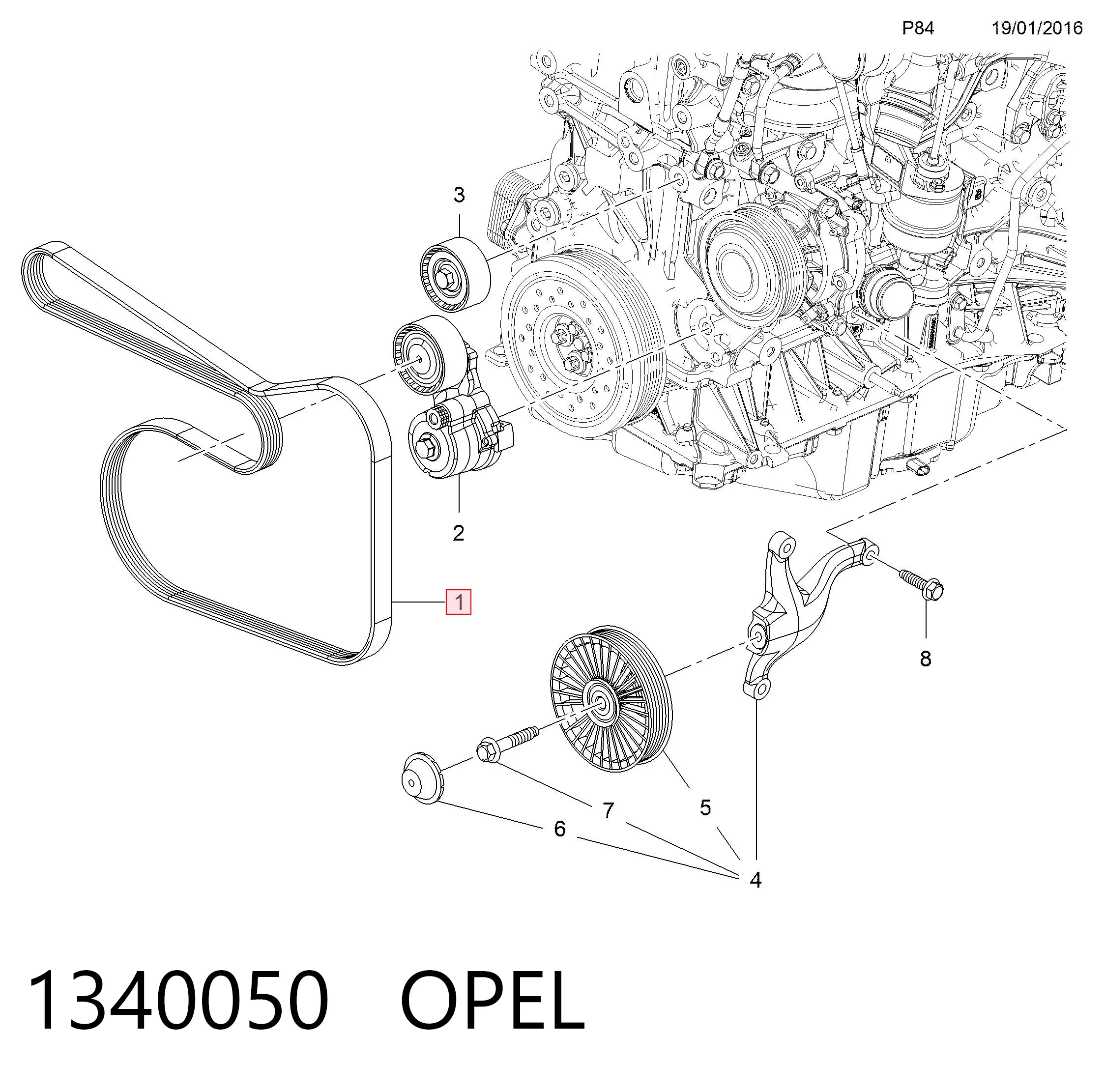 Comprar Correa de accesorios Opel Astra   a bajo precio