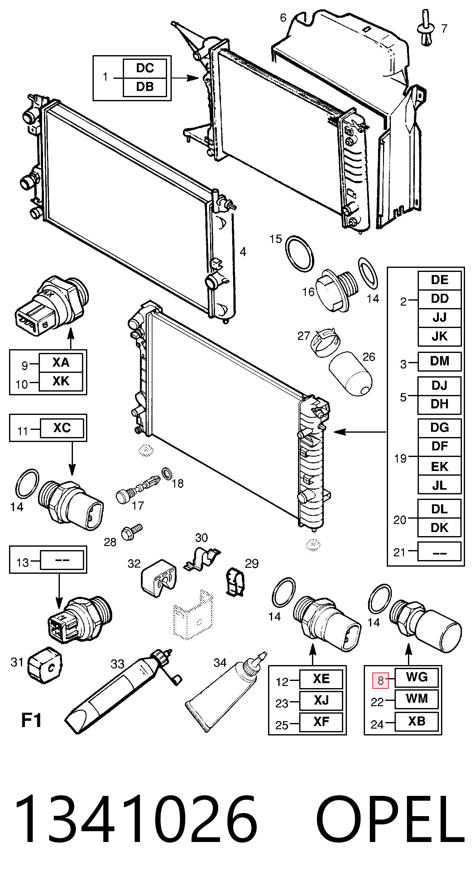 Sensor de temperatura del refrigerante para Nissan Micra  (K11)