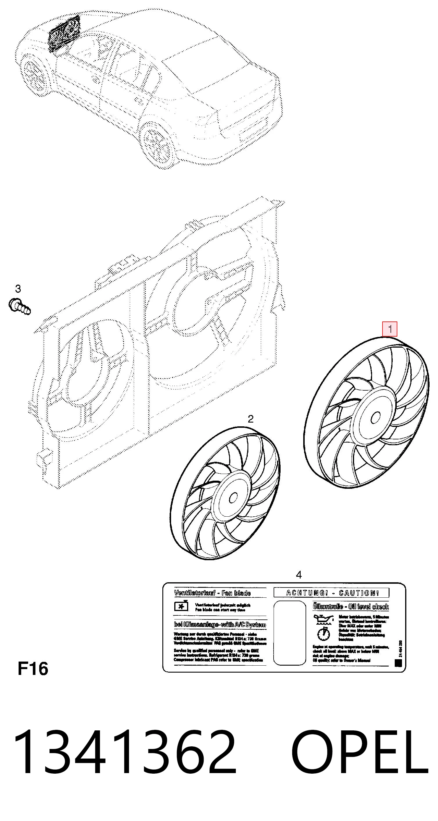 Electroventilador del motor para Opel Vectra C 