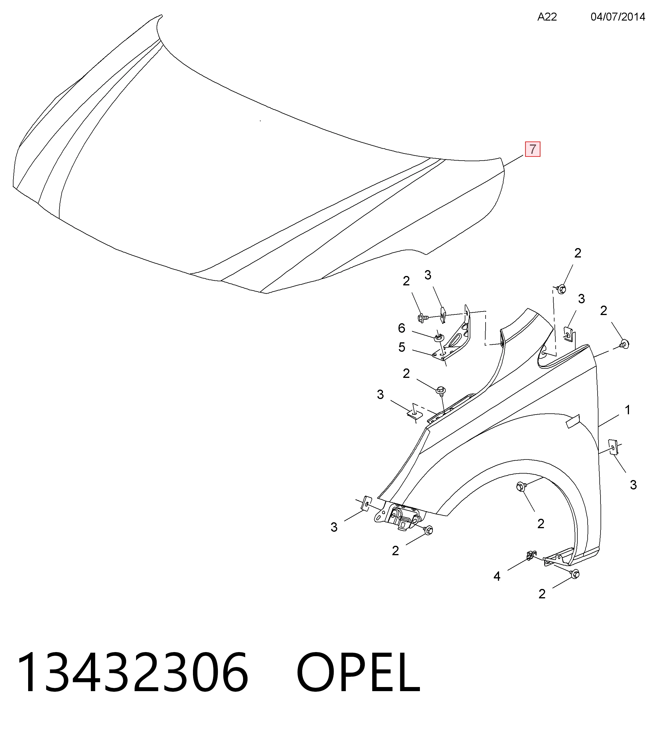 Capot General Motors 39035277
