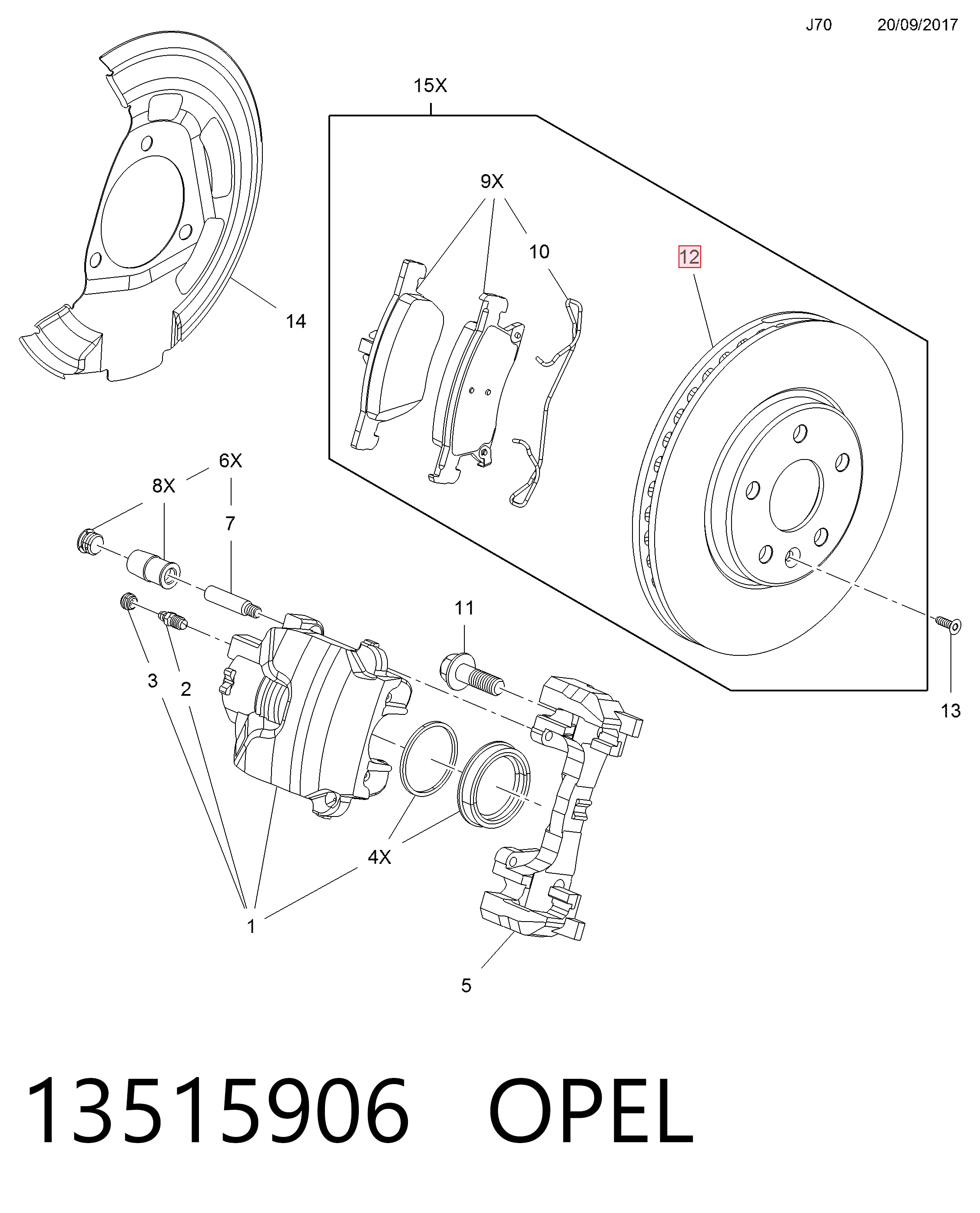 Disco de freno delantero Opel Astra  familiar comprar en España