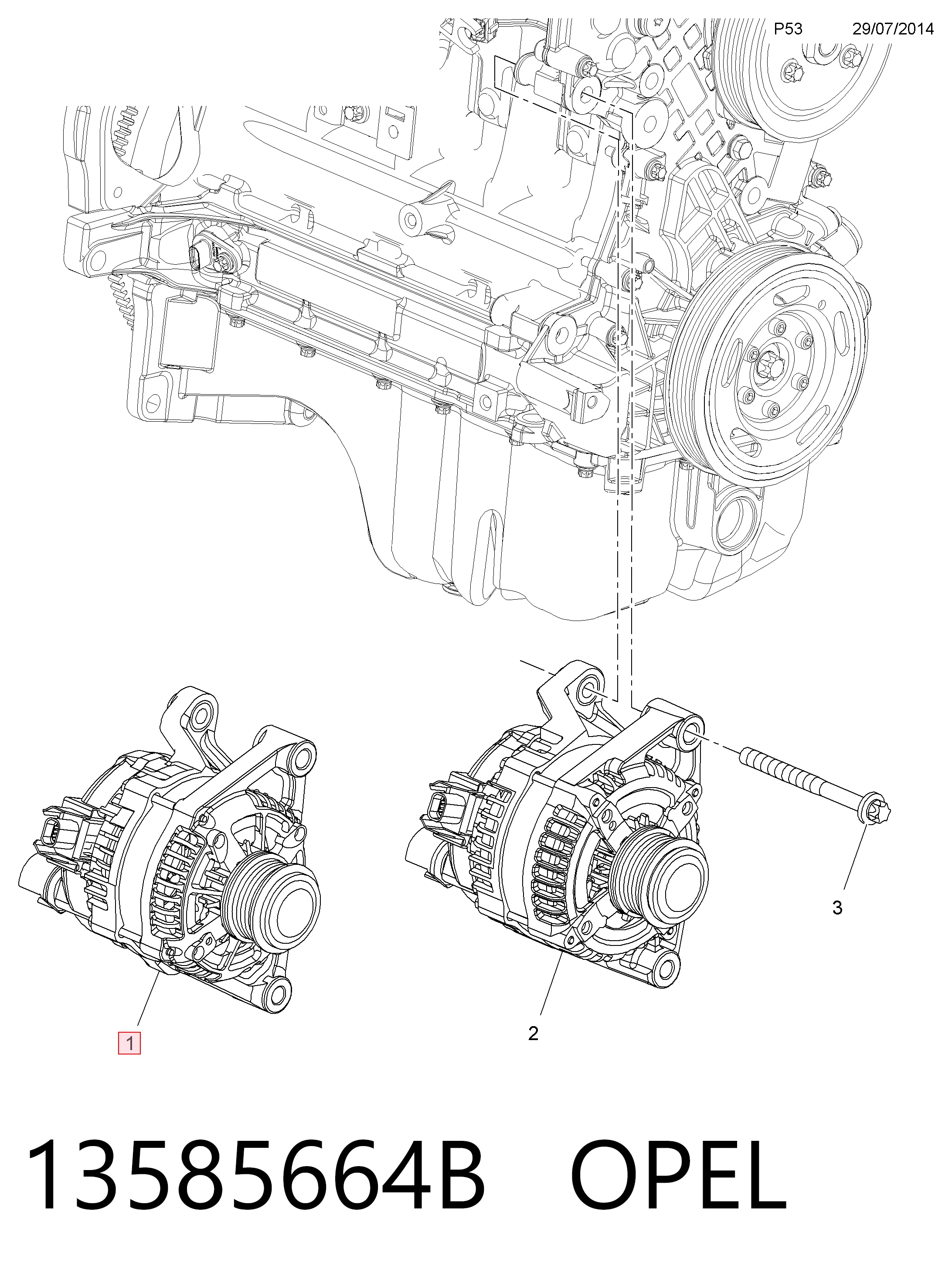 Alternador 13520812 General Motors