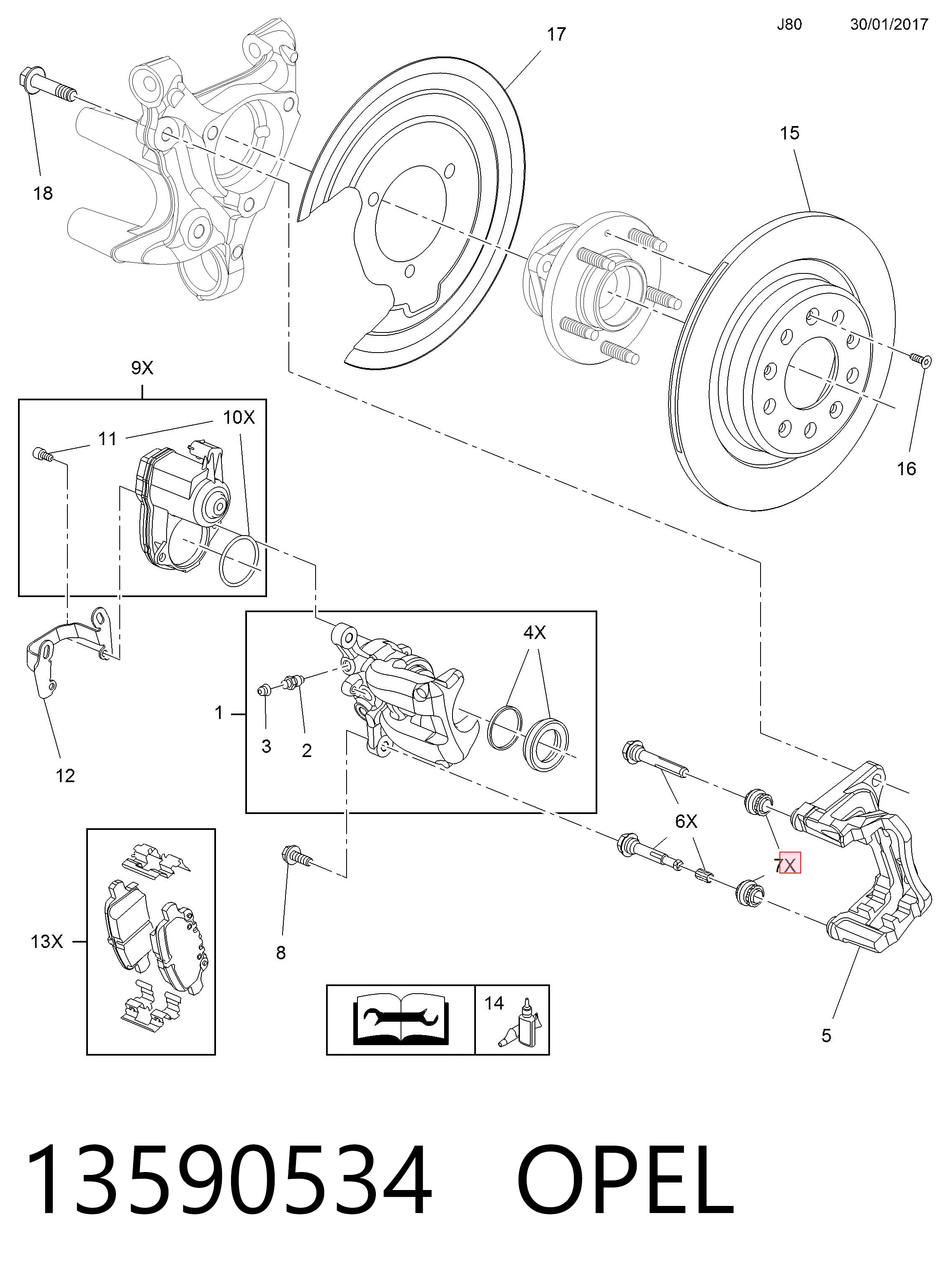Kit de reparación de pinzas Jeep Compass  (2016-2025)