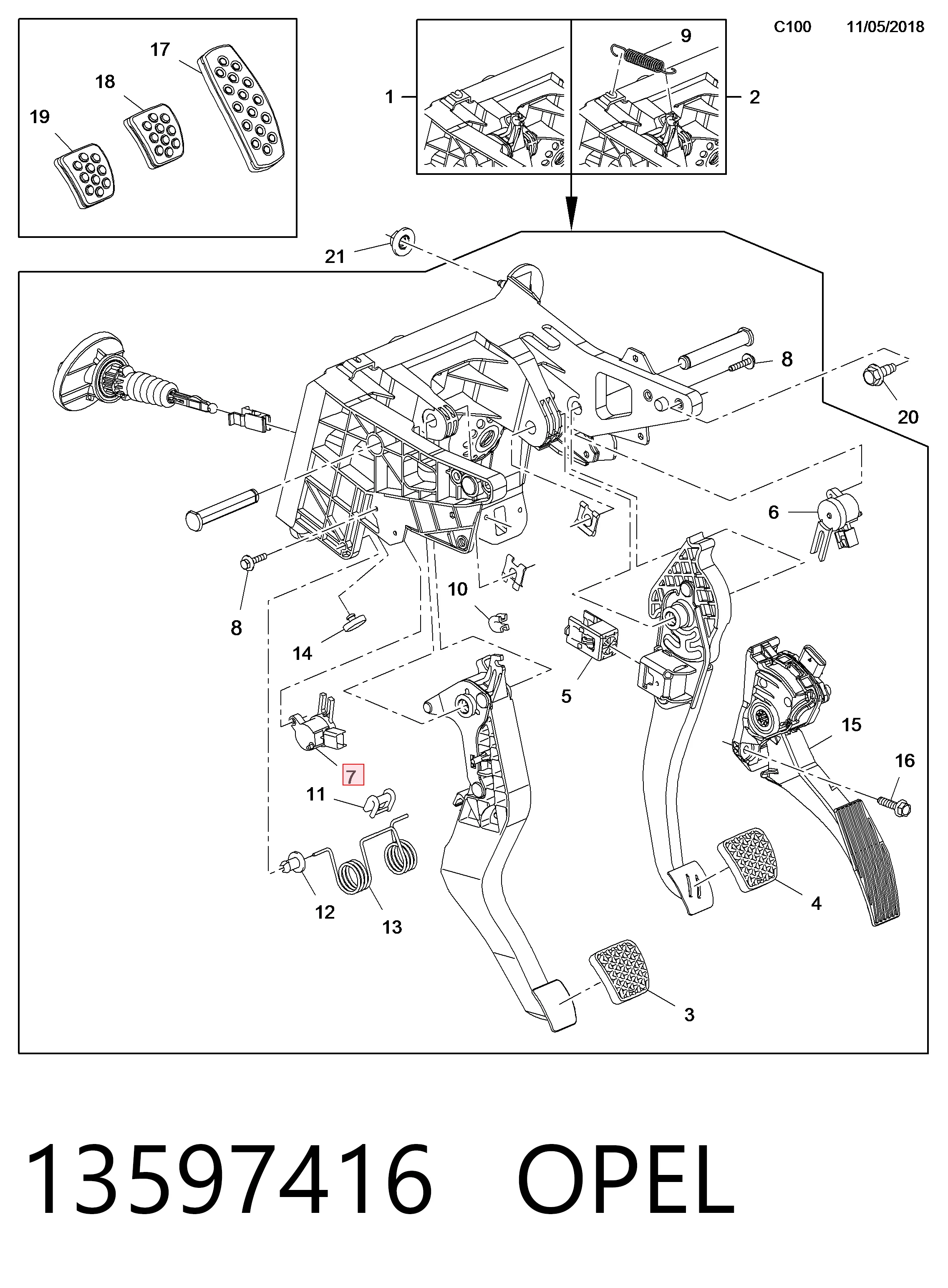 Sensor de posición del pedal de embrague Peugeot/Citroen 25894753 precio, desde 26,98 EUR