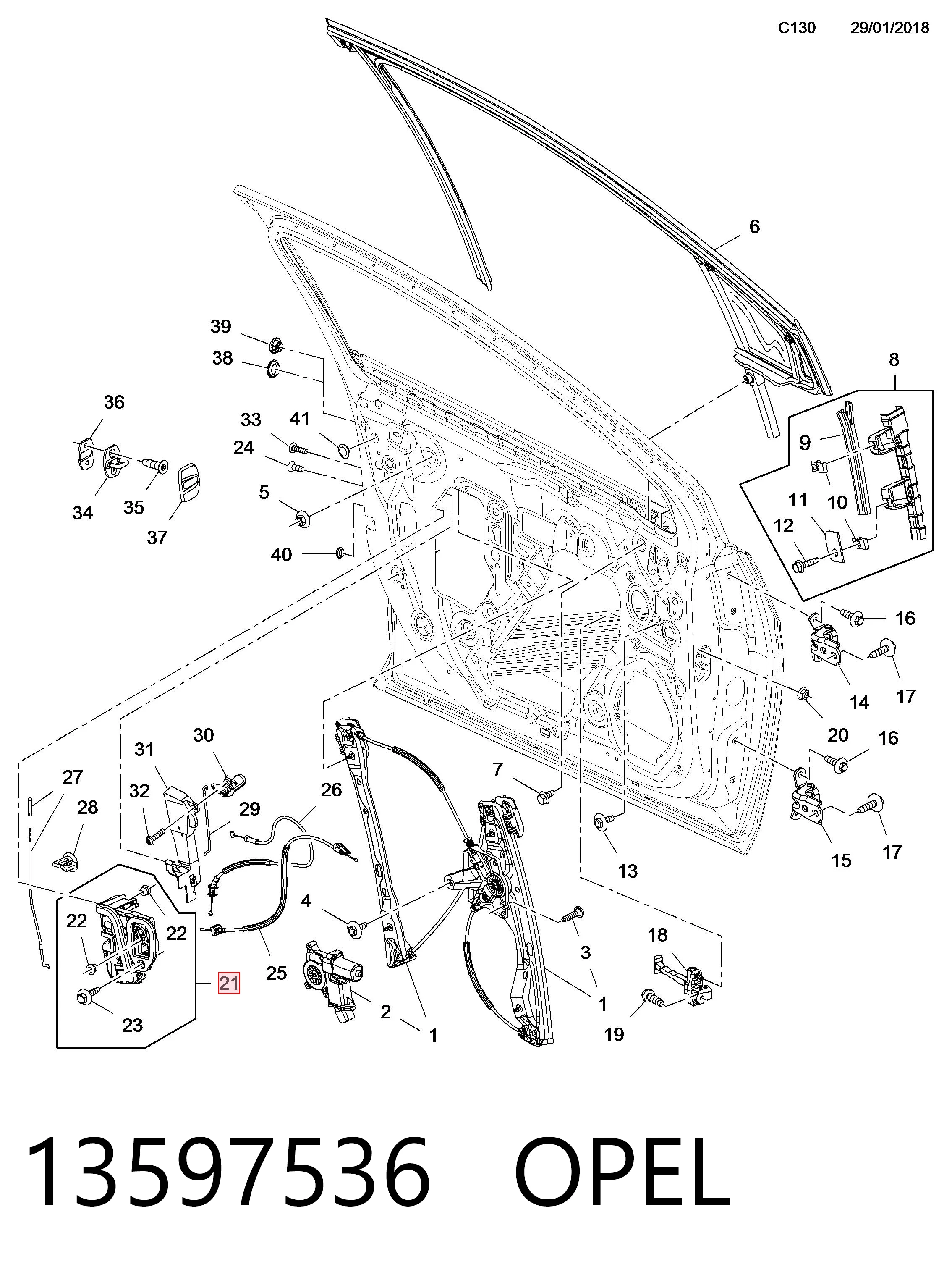 Cerradura Opel Astra K familiar (2015 - 2022) precio, desde 49,37 EUR