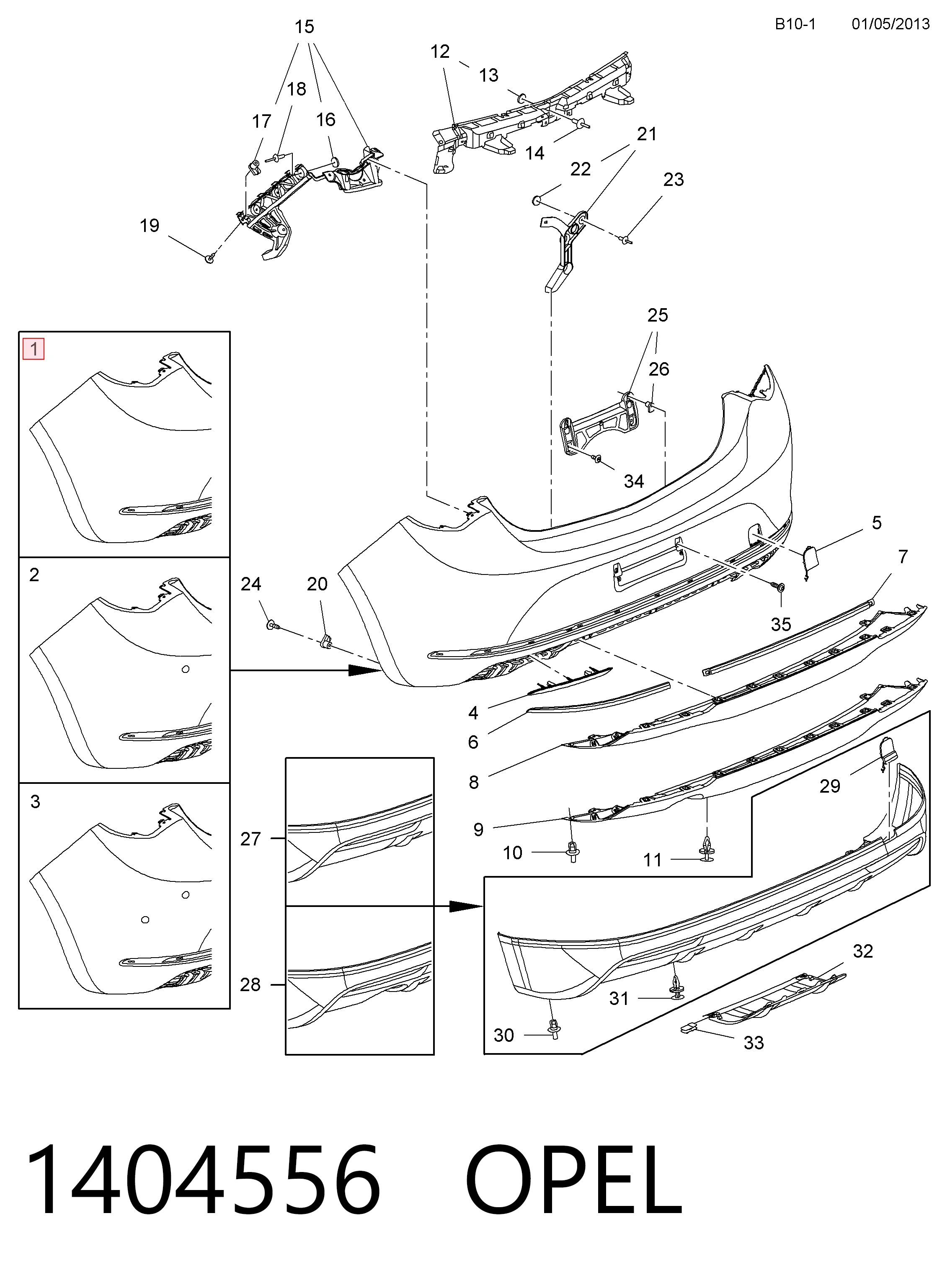 Comprar 13364582 General Motors Parachoques