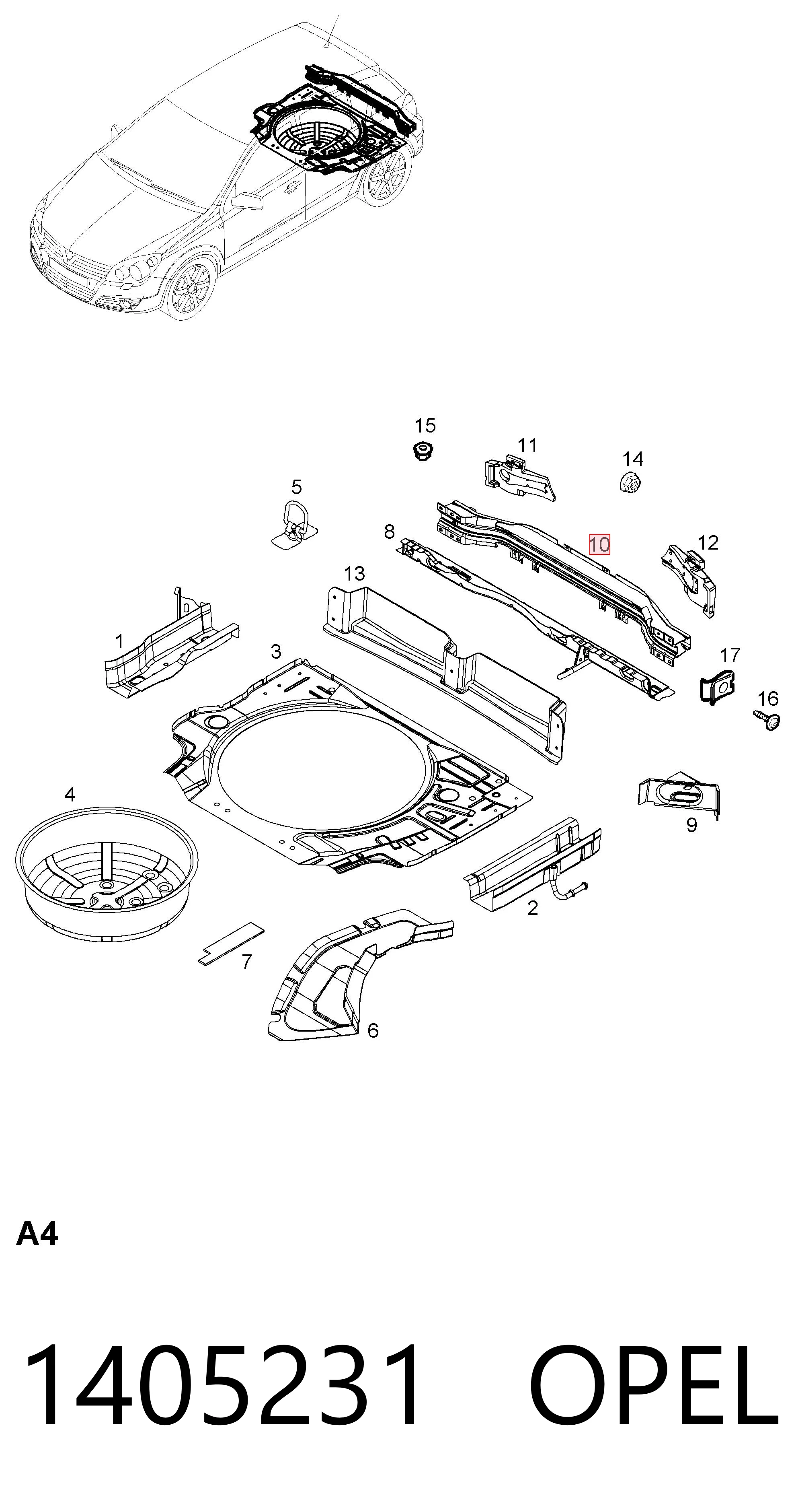 Refuerzo de parachoques trasero Peugeot/Citroen 13125147 precio, desde 78,41 EUR