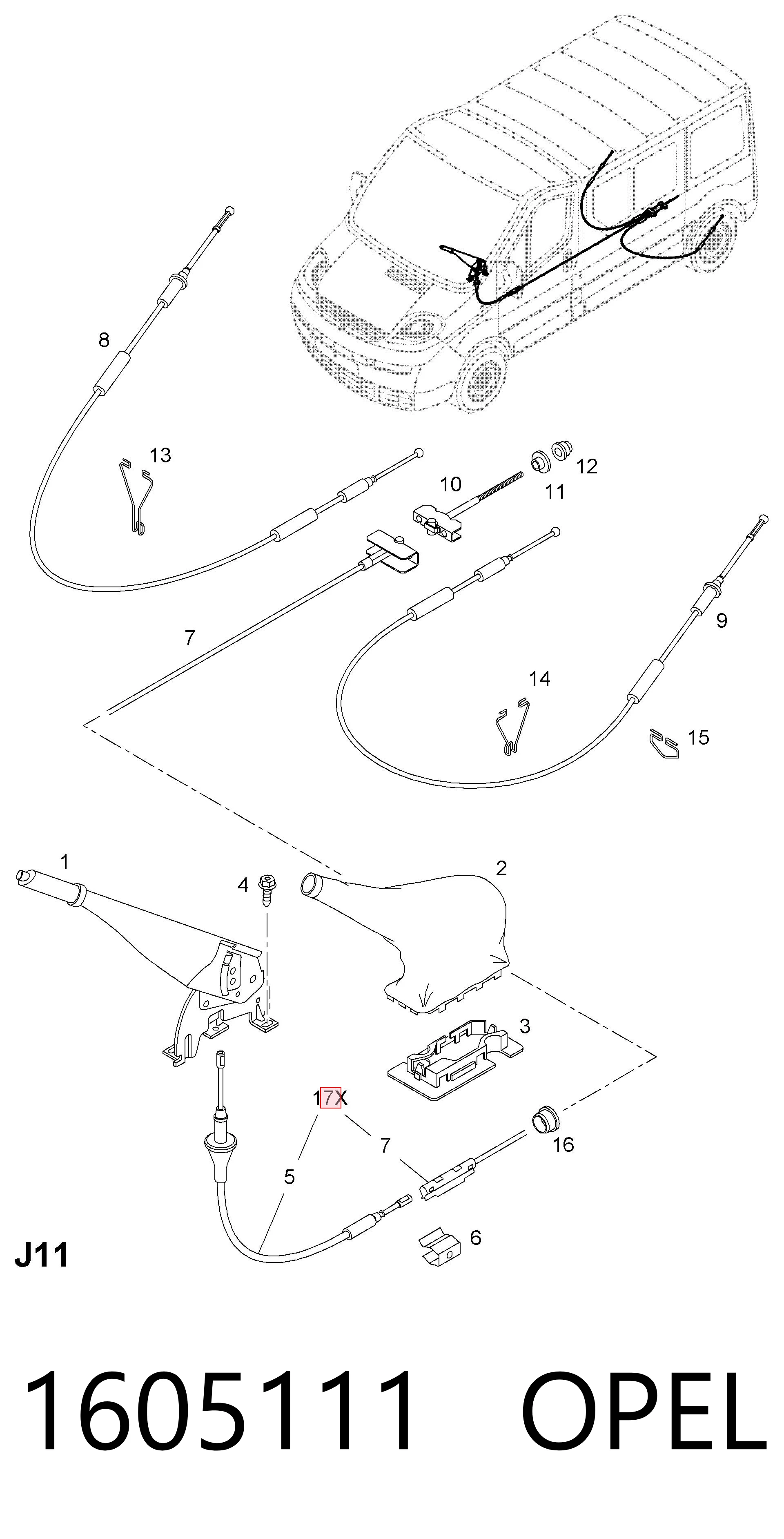 Cable del freno de estacionamiento delantero Peugeot/Citroen 93168971 precio, desde 24,02 EUR